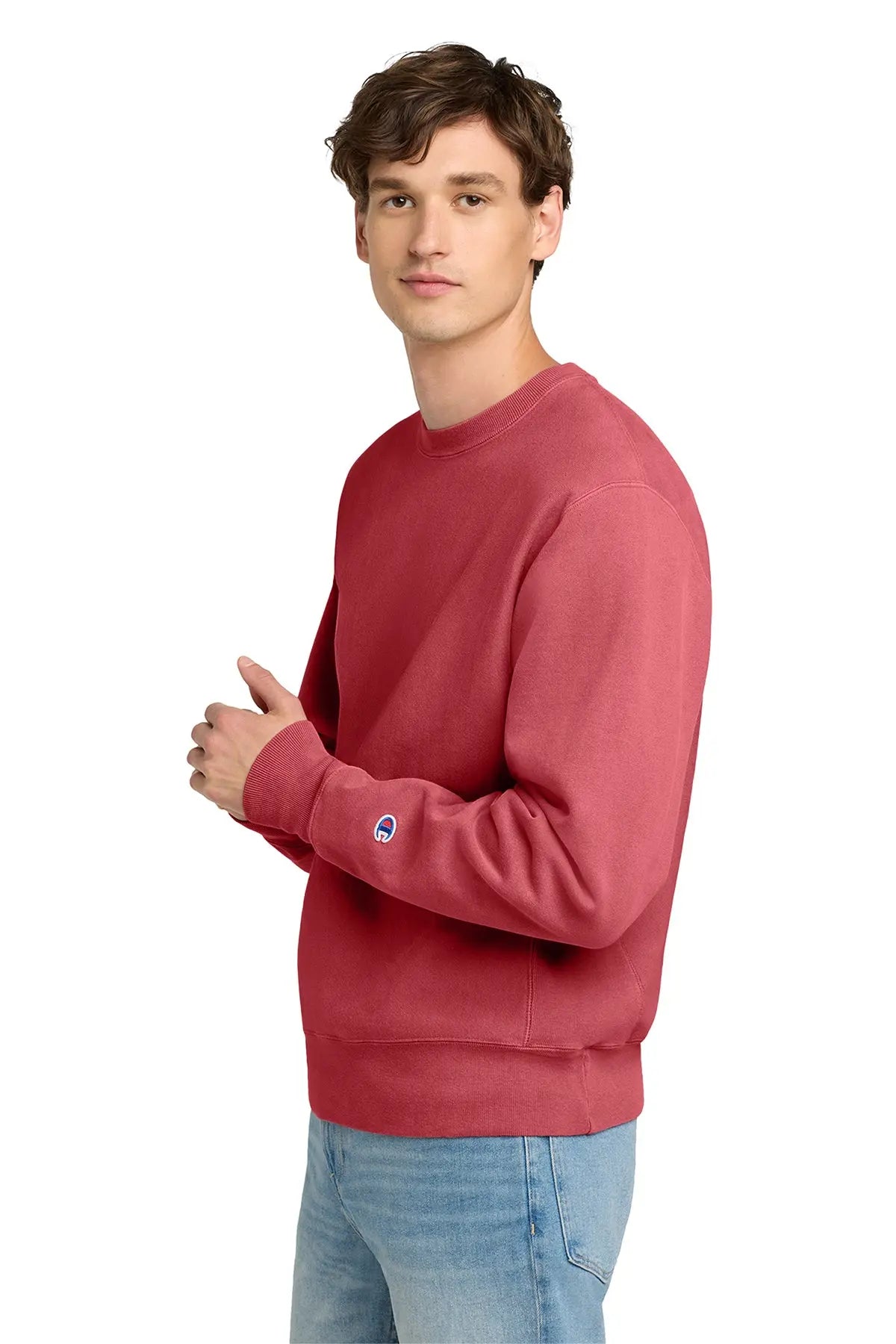 Champion® Reverse Weave® Garment-Dyed Crewneck Sweatshirt #GDS149