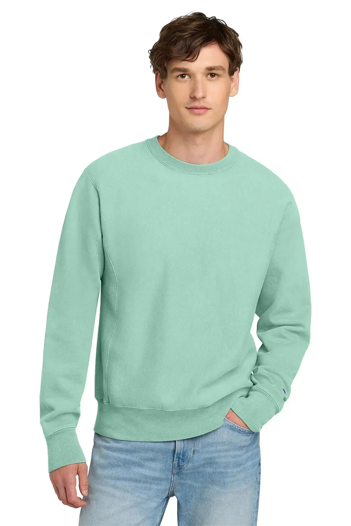 Champion® Reverse Weave® Garment-Dyed Crewneck Sweatshirt #GDS149 Game Over Merch