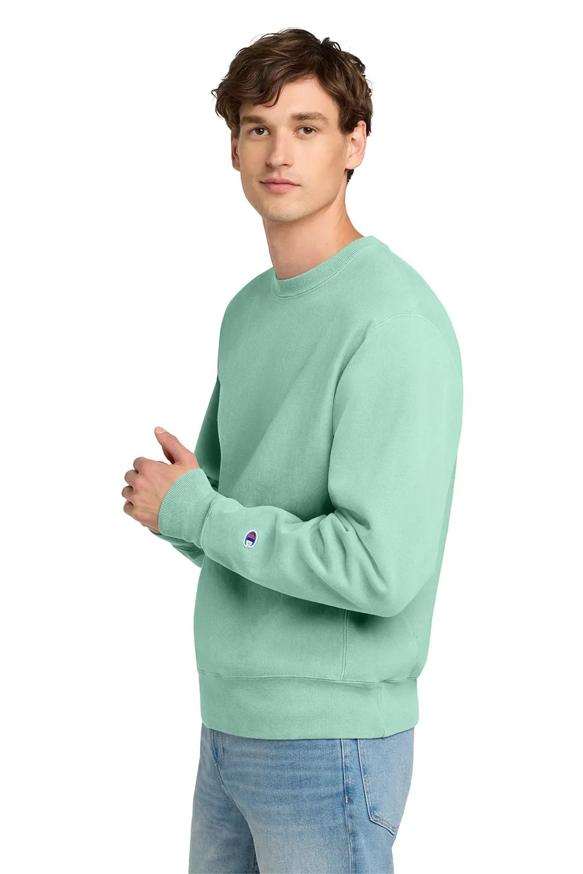 Champion® Reverse Weave® Garment-Dyed Crewneck Sweatshirt #GDS149