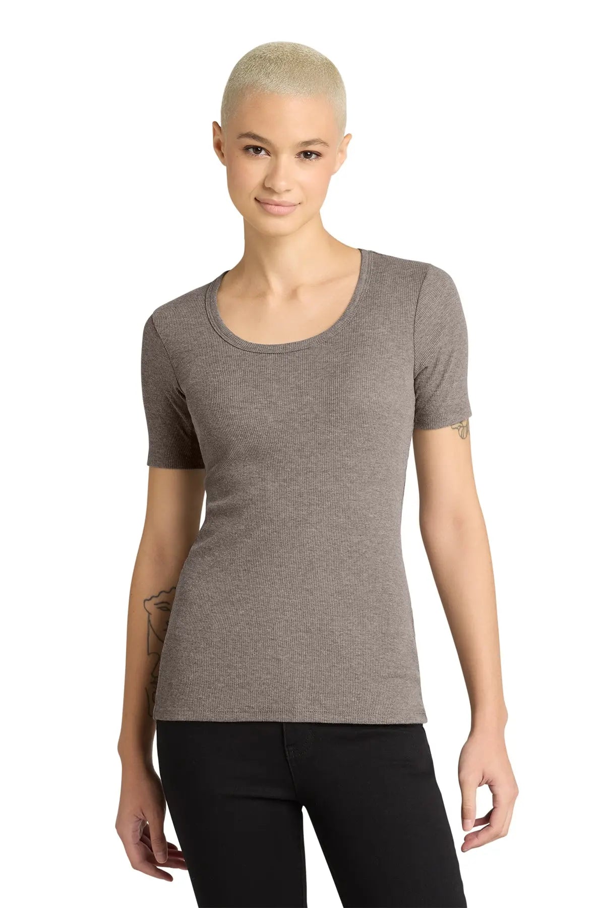 District® Women’s V.I.T.™ Rib Scoop Neck Tee #DT6020