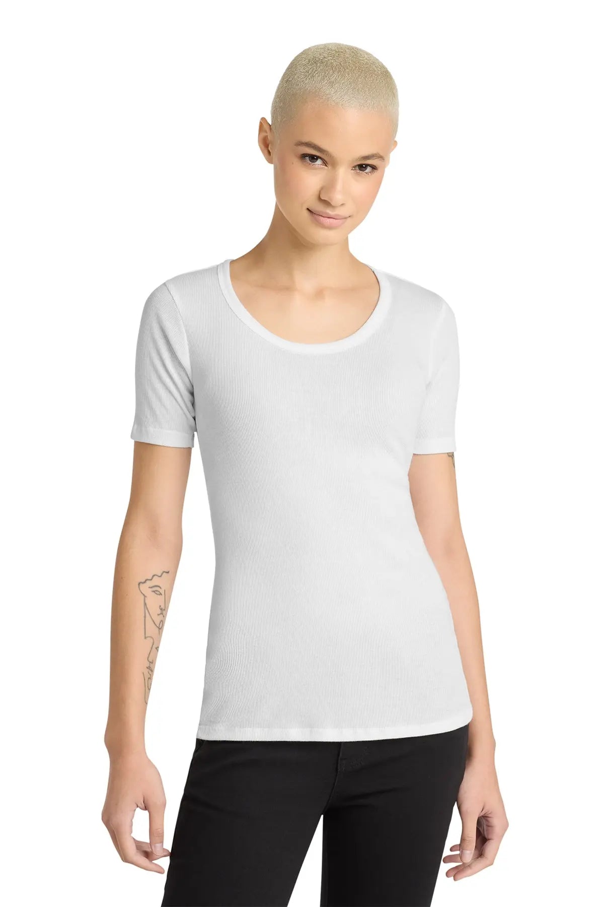 District® Women’s V.I.T.™ Rib Scoop Neck Tee #DT6020