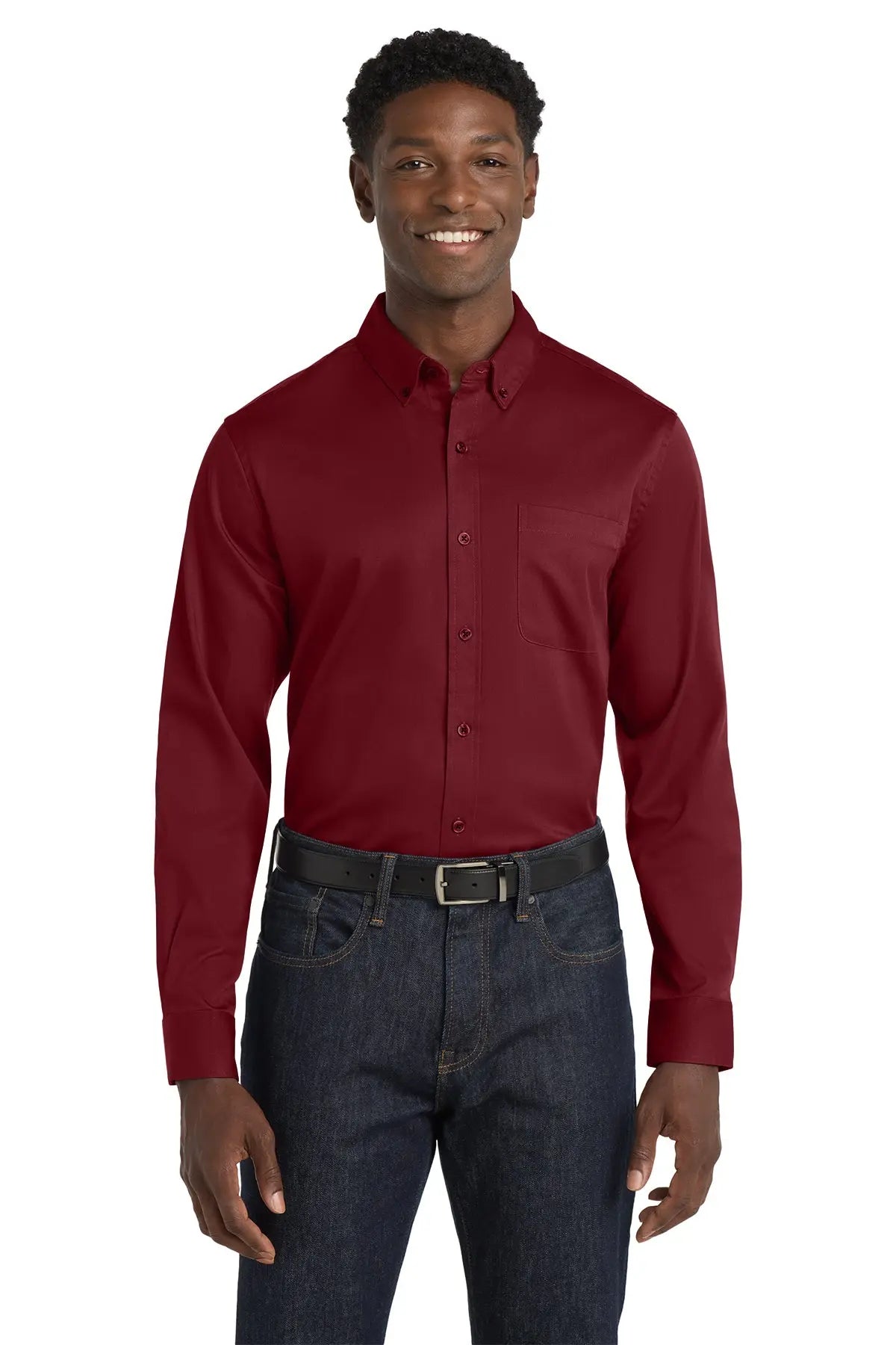 Port Authority® Long Sleeve SuperPro React™ Twill Shirt #W808