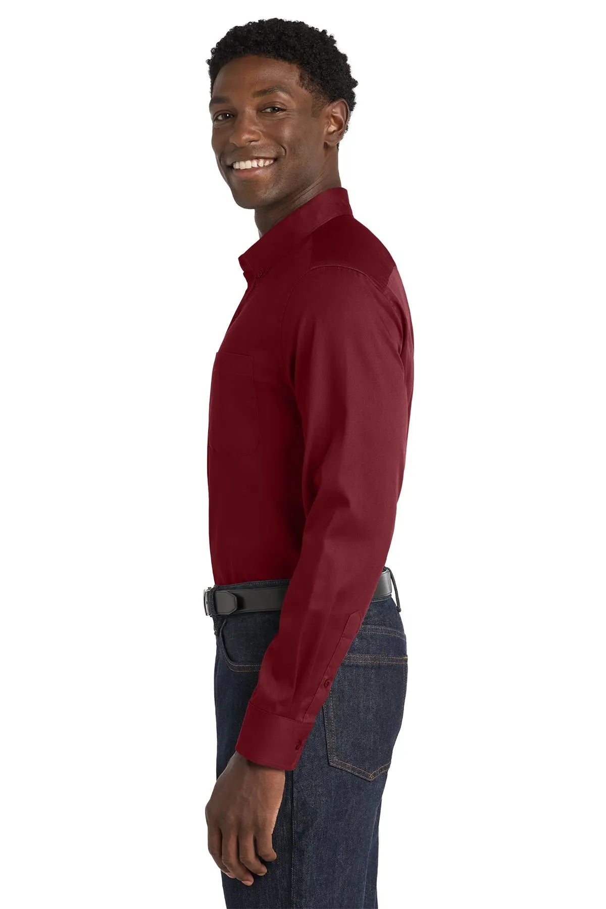 Port Authority® Long Sleeve SuperPro React™ Twill Shirt #W808