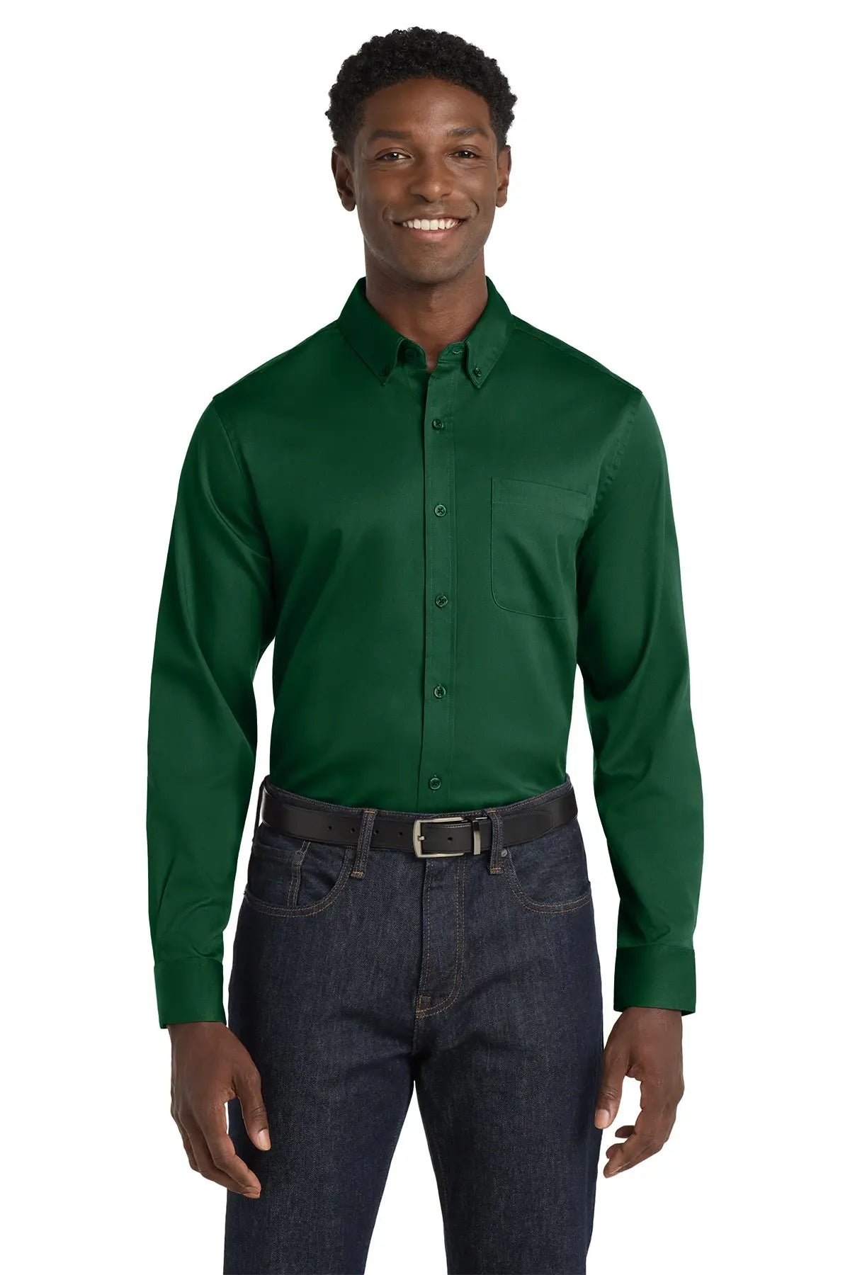 Port Authority® Long Sleeve SuperPro React™ Twill Shirt #W808