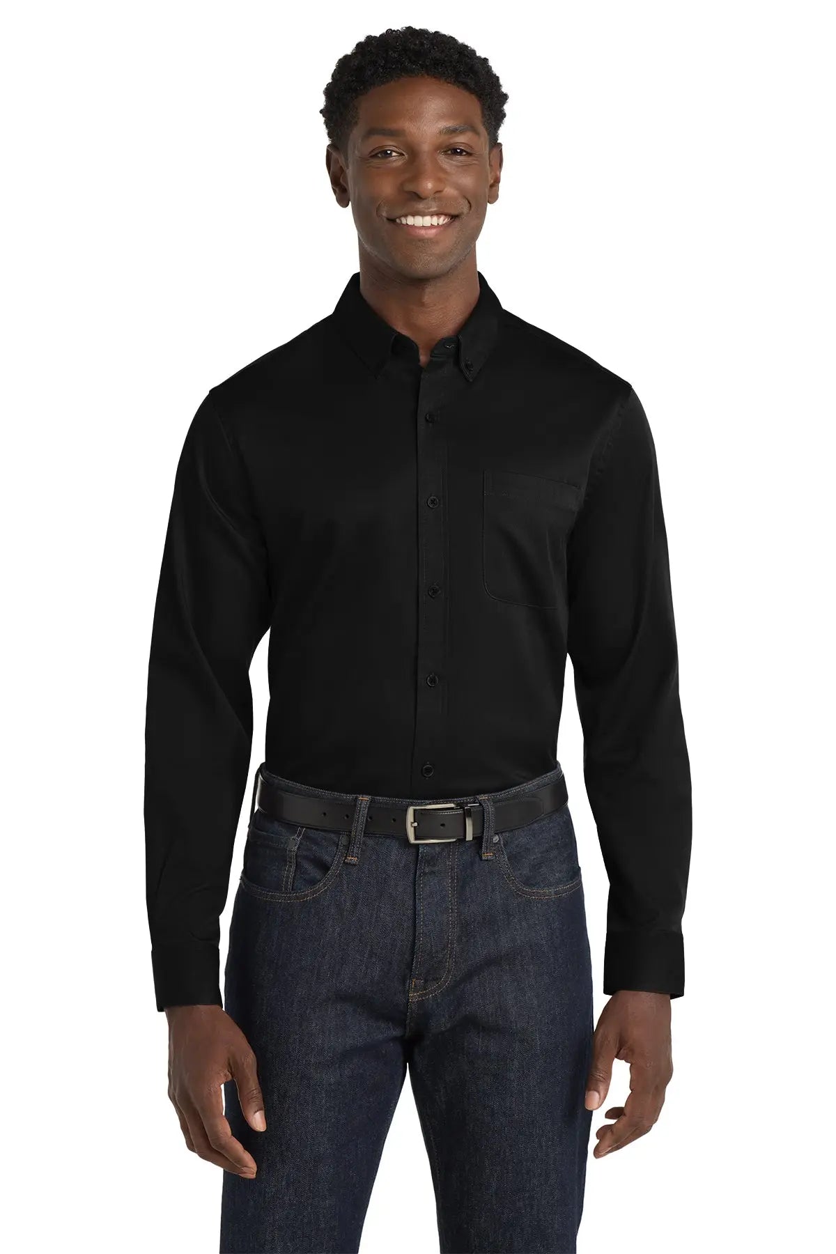 Port Authority® Long Sleeve SuperPro React™ Twill Shirt #W808