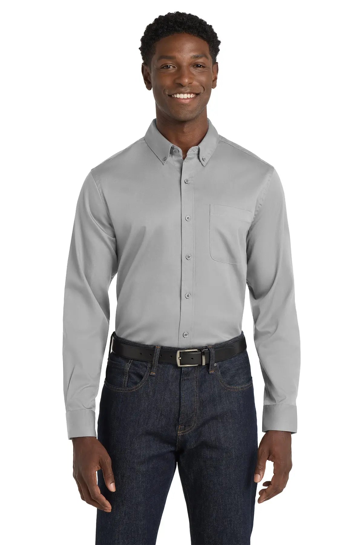 Port Authority® Long Sleeve SuperPro React™ Twill Shirt #W808