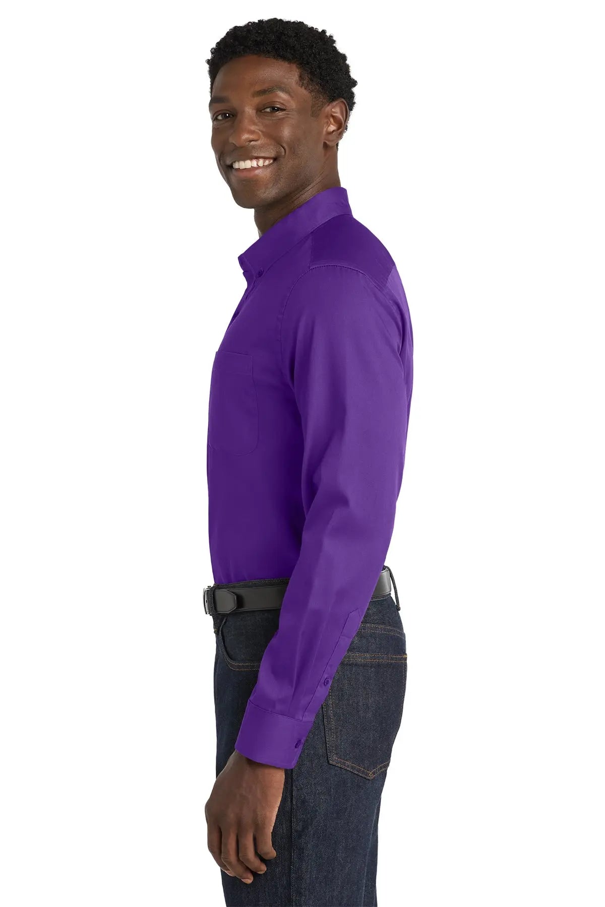 Port Authority® Long Sleeve SuperPro React™ Twill Shirt #W808