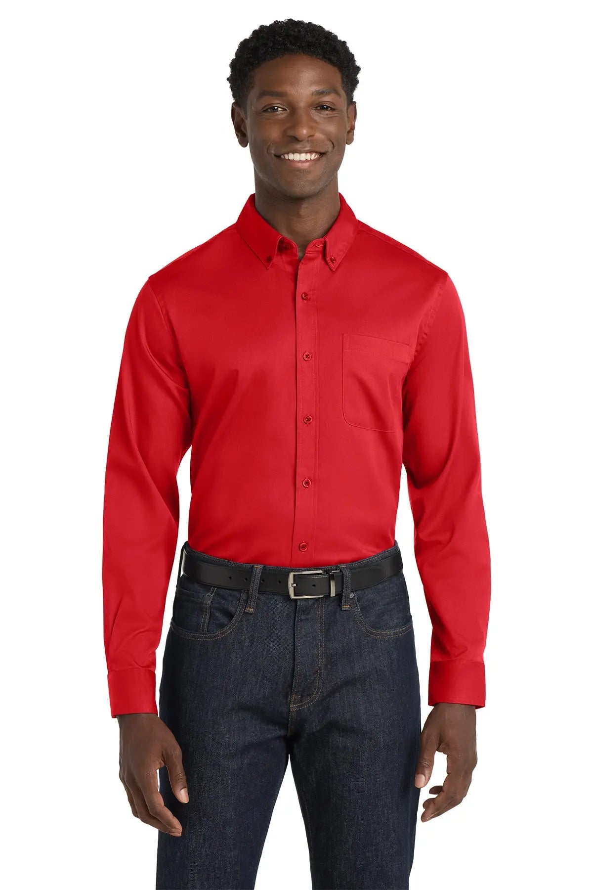 Port Authority® Long Sleeve SuperPro React™ Twill Shirt #W808