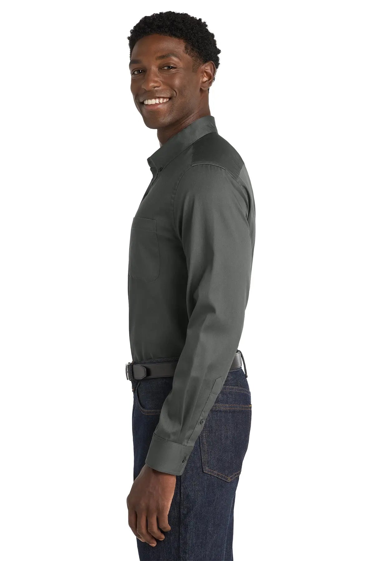 Port Authority® Long Sleeve SuperPro React™ Twill Shirt #W808