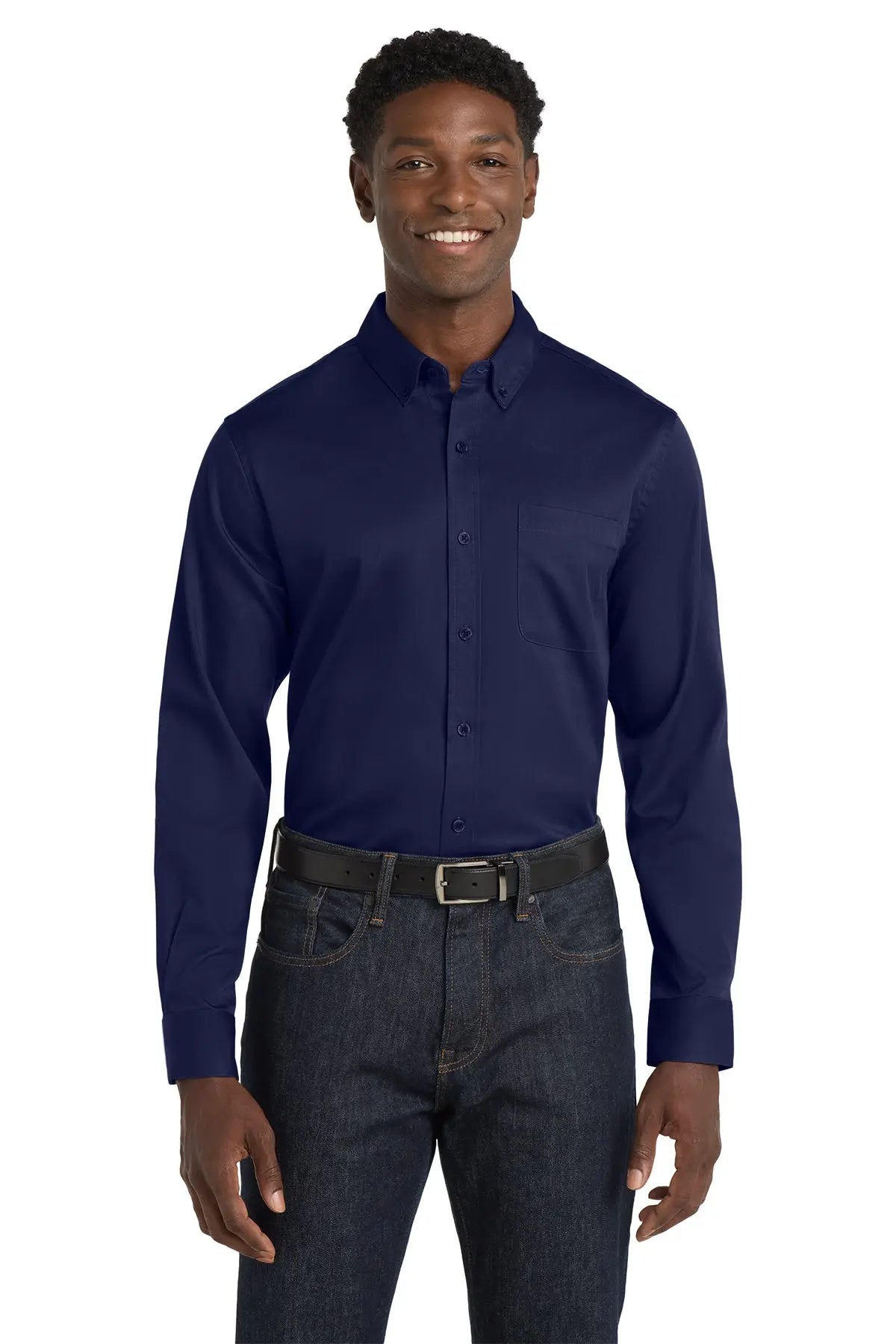 Port Authority® Long Sleeve SuperPro React™ Twill Shirt #W808