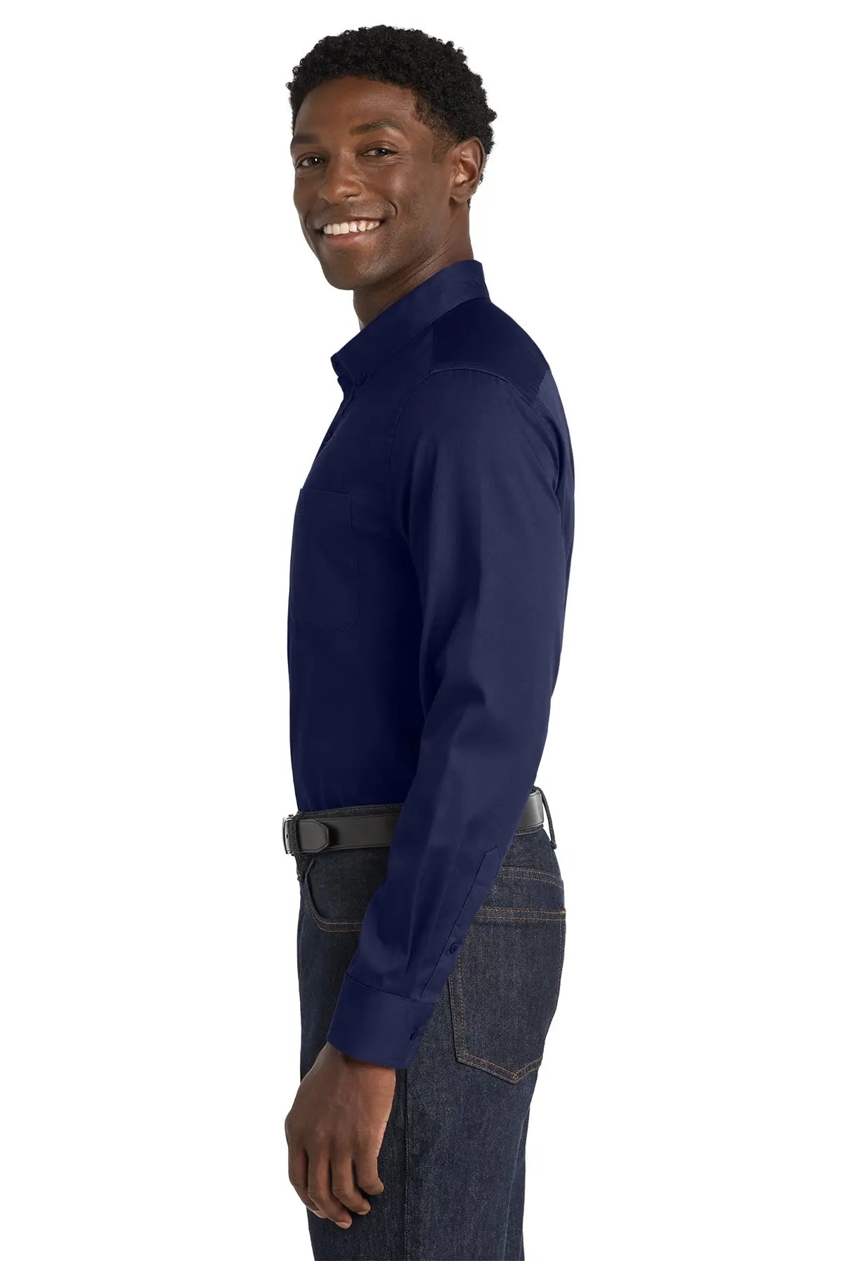 Port Authority® Long Sleeve SuperPro React™ Twill Shirt #W808