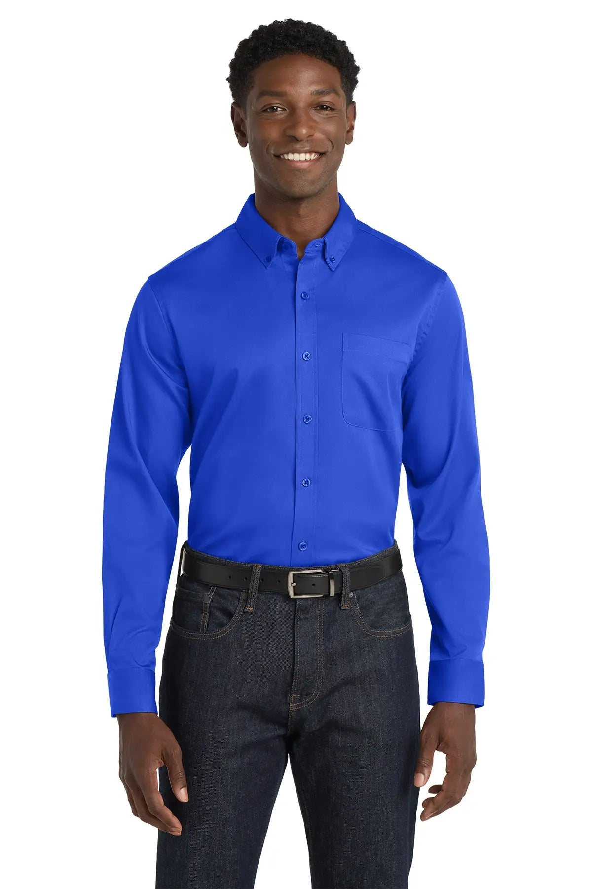Port Authority® Long Sleeve SuperPro React™ Twill Shirt #W808