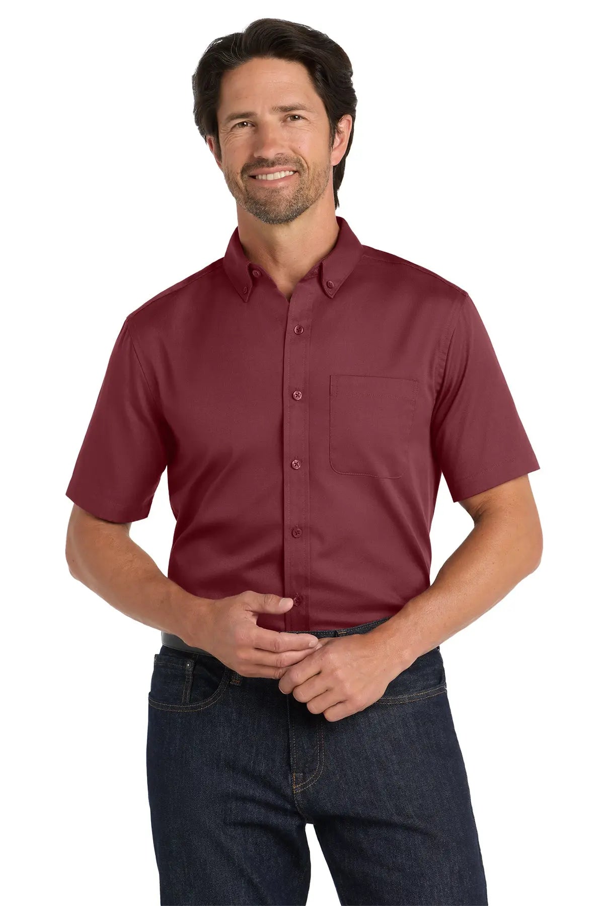 Port Authority® Short Sleeve SuperPro React™ Twill Shirt #W809