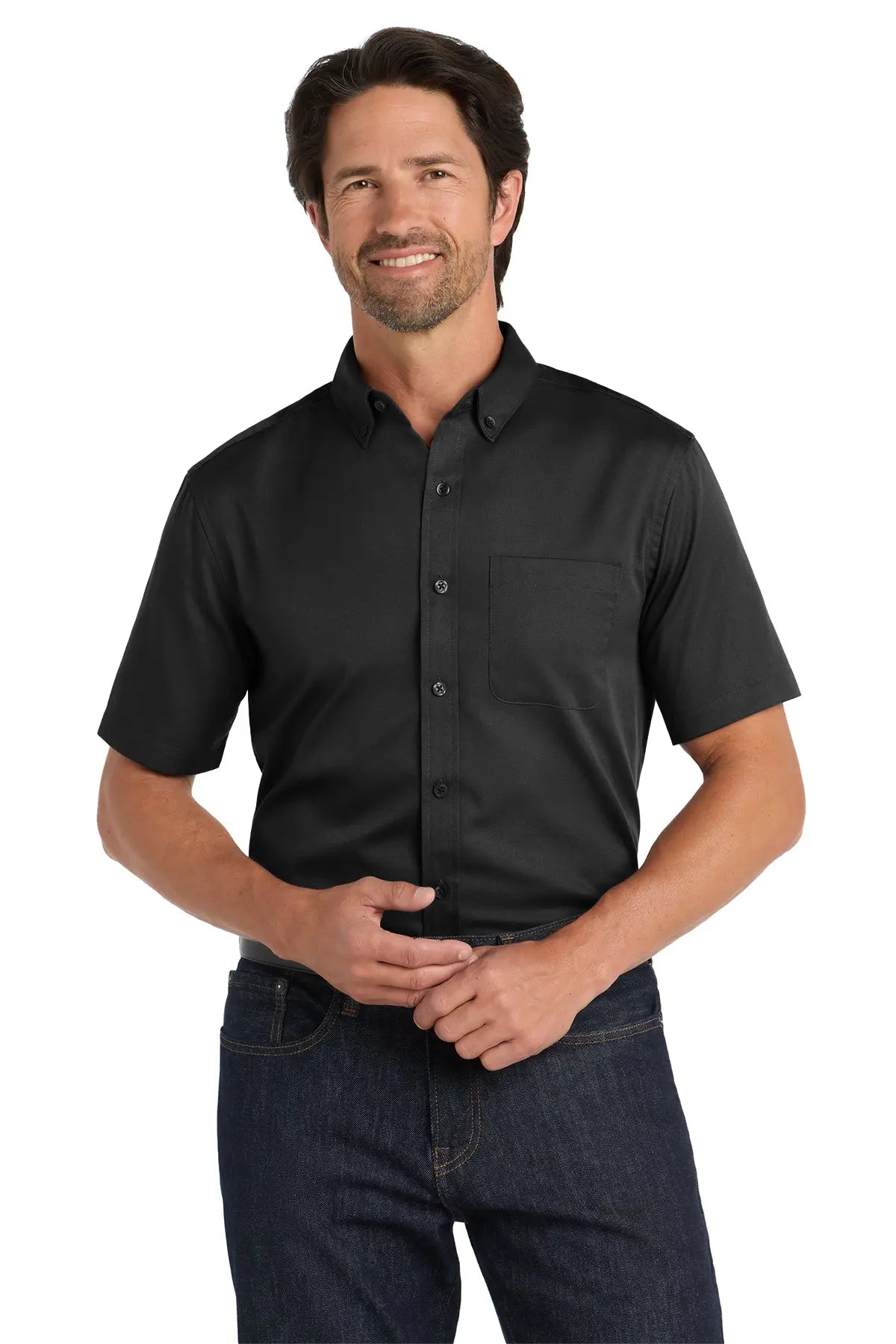 Port Authority® Short Sleeve SuperPro React™ Twill Shirt #W809