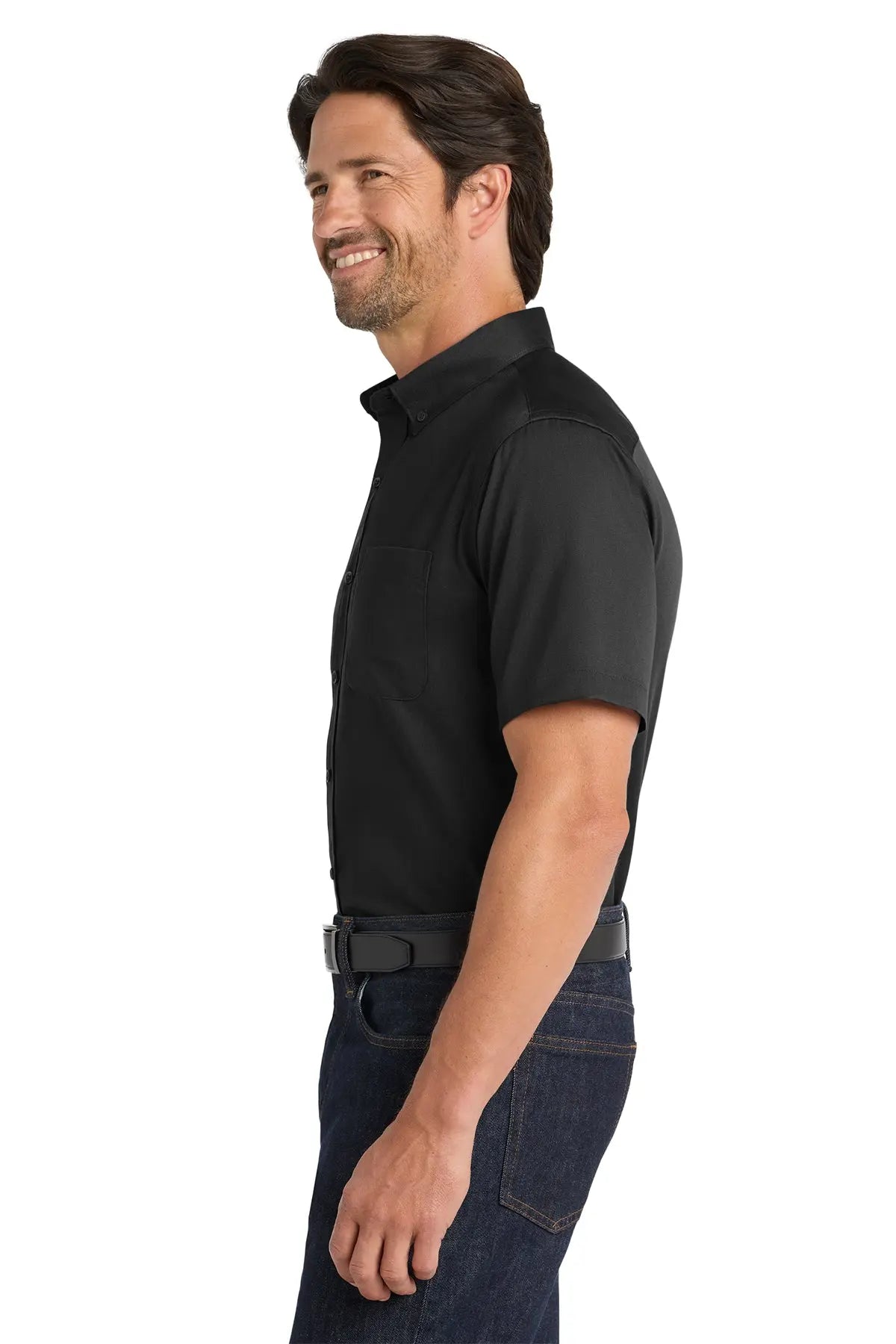 Port Authority® Short Sleeve SuperPro React™ Twill Shirt #W809