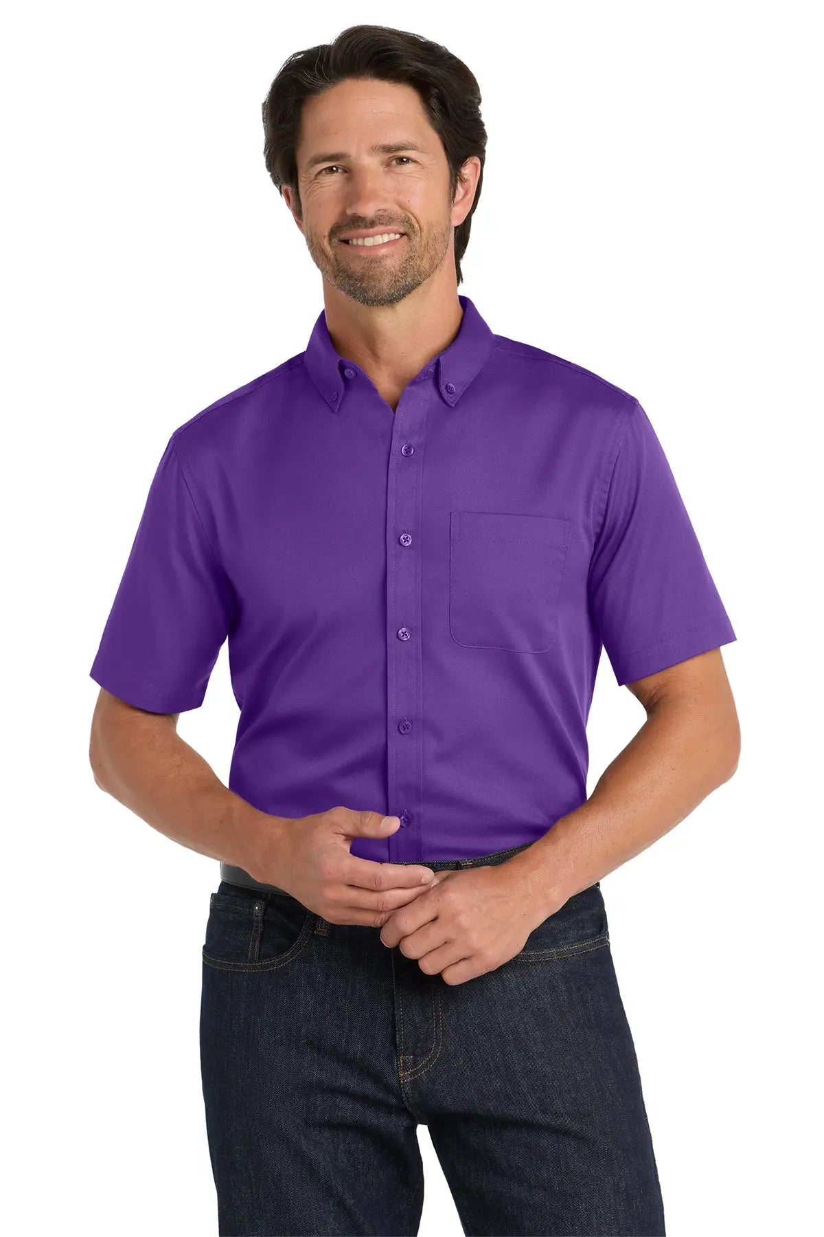 Port Authority® Short Sleeve SuperPro React™ Twill Shirt #W809