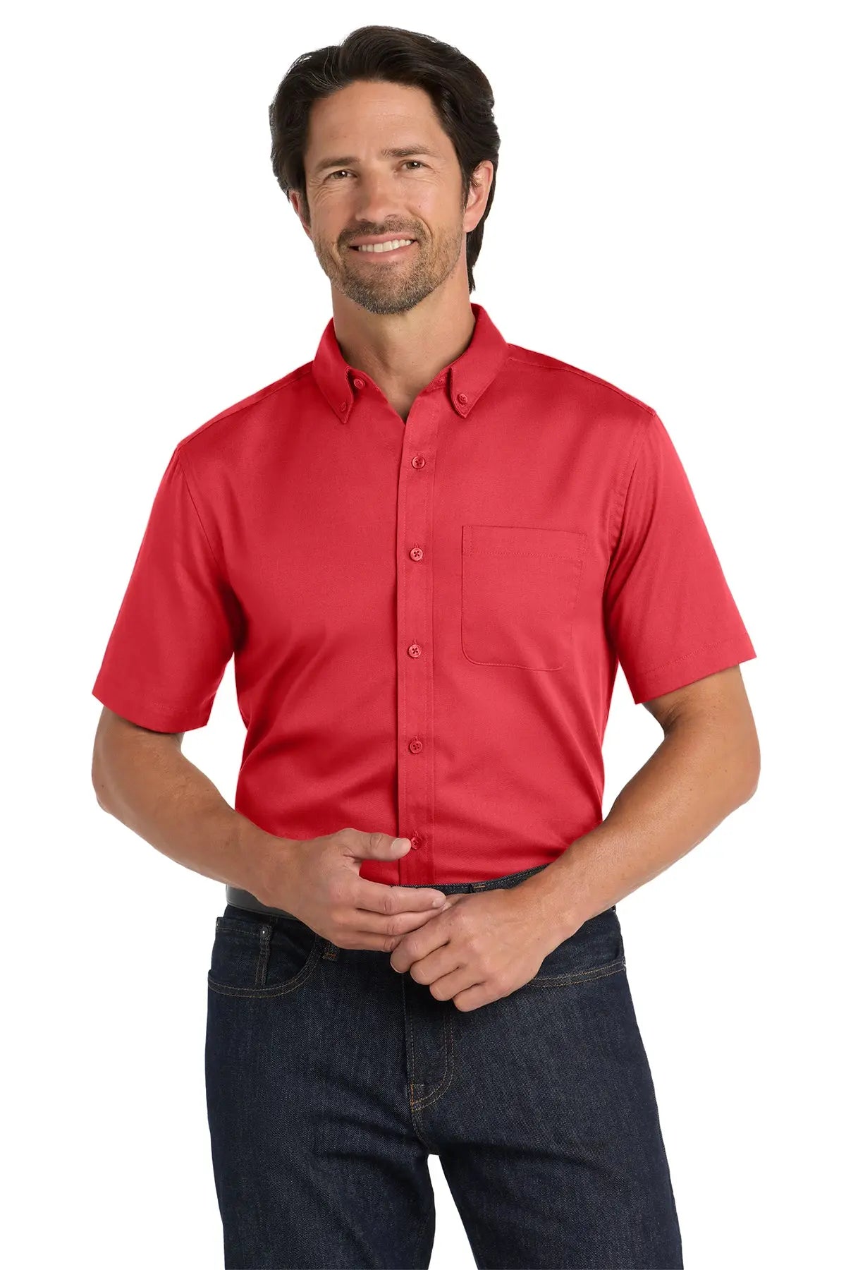 Port Authority® Short Sleeve SuperPro React™ Twill Shirt #W809