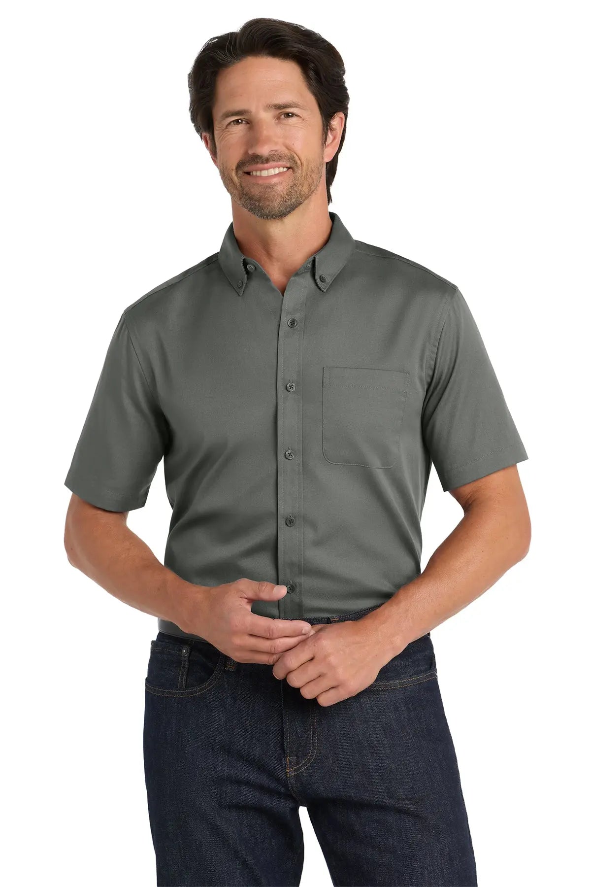 Port Authority® Short Sleeve SuperPro React™ Twill Shirt #W809