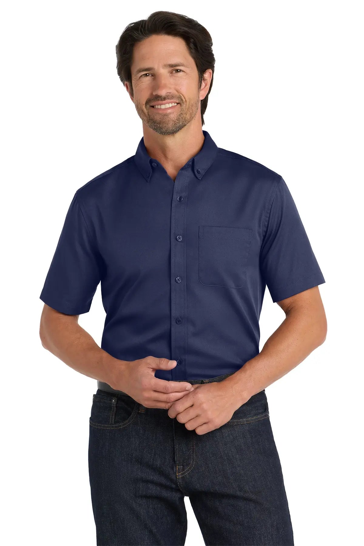 Port Authority® Short Sleeve SuperPro React™ Twill Shirt #W809