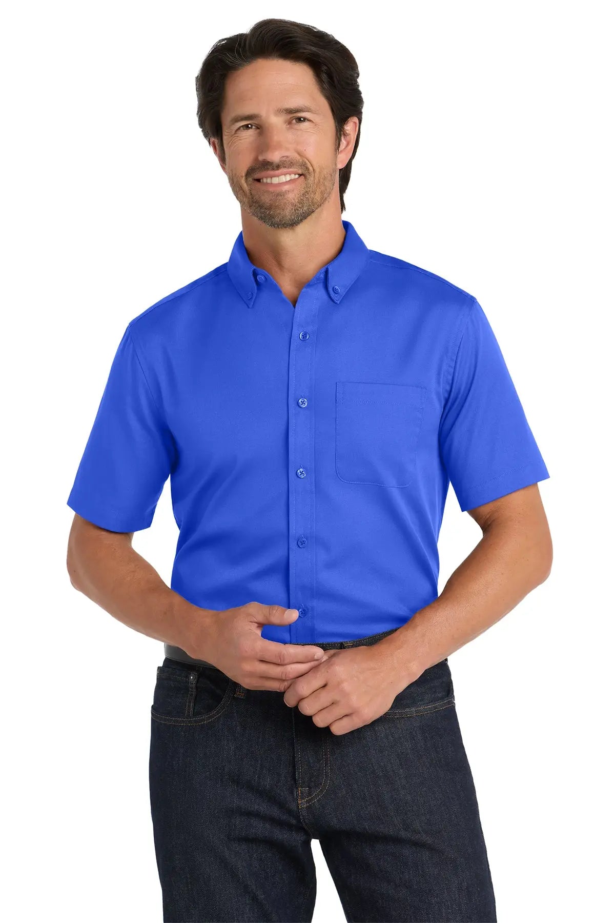 Port Authority® Short Sleeve SuperPro React™ Twill Shirt #W809