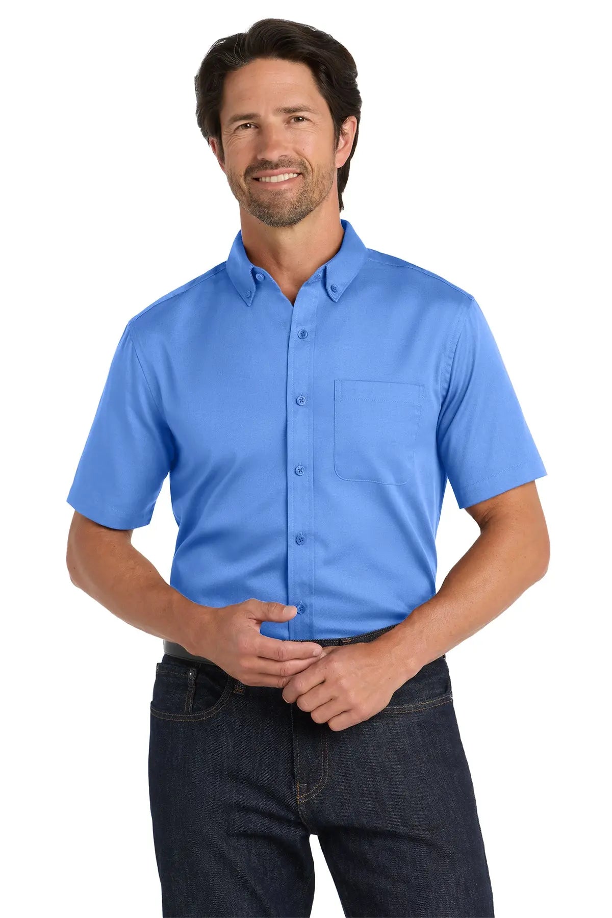 Port Authority® Short Sleeve SuperPro React™ Twill Shirt #W809