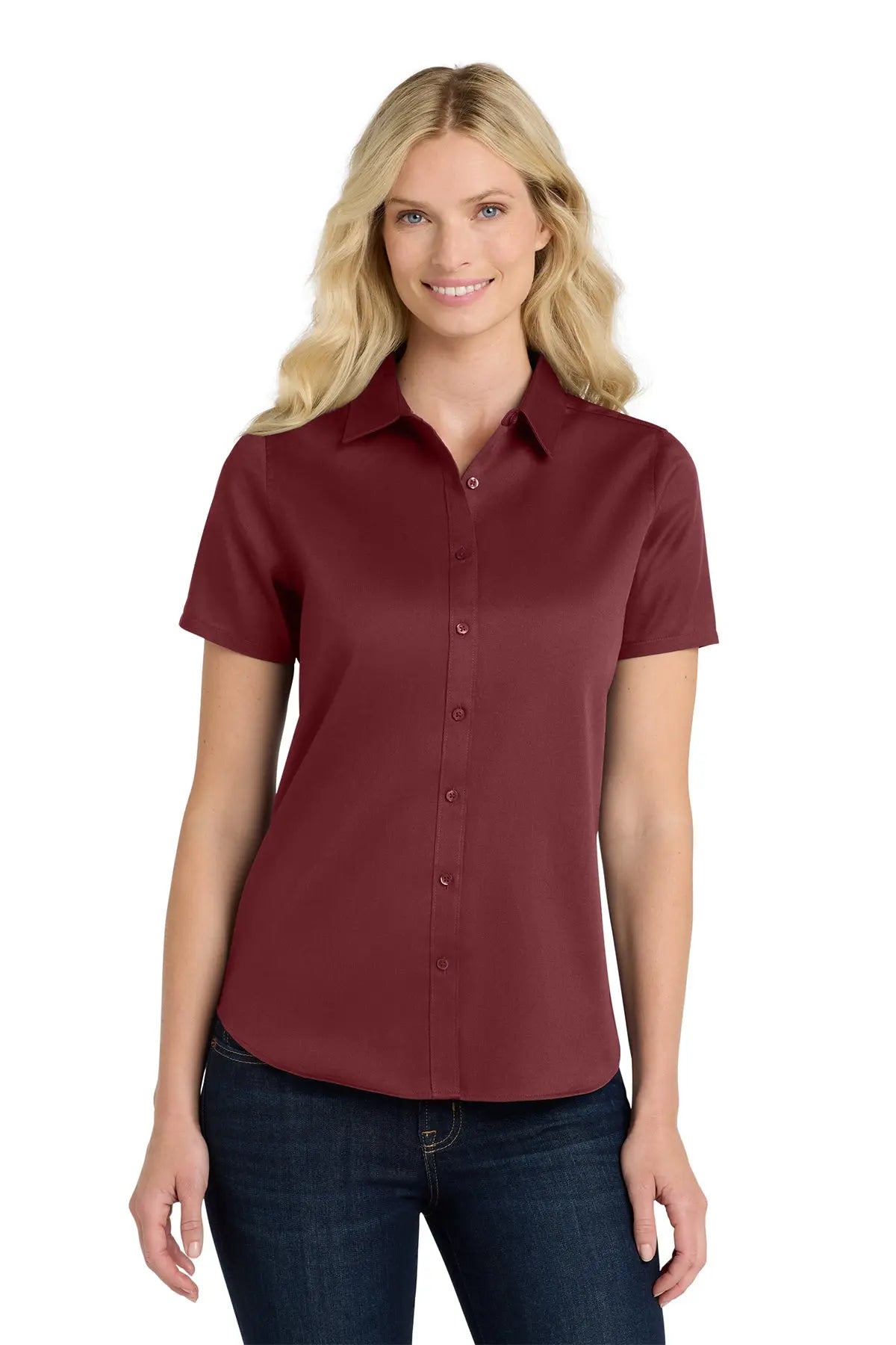 Port Authority® Women's Short Sleeve superPro React™ Twill Shirt #LW809