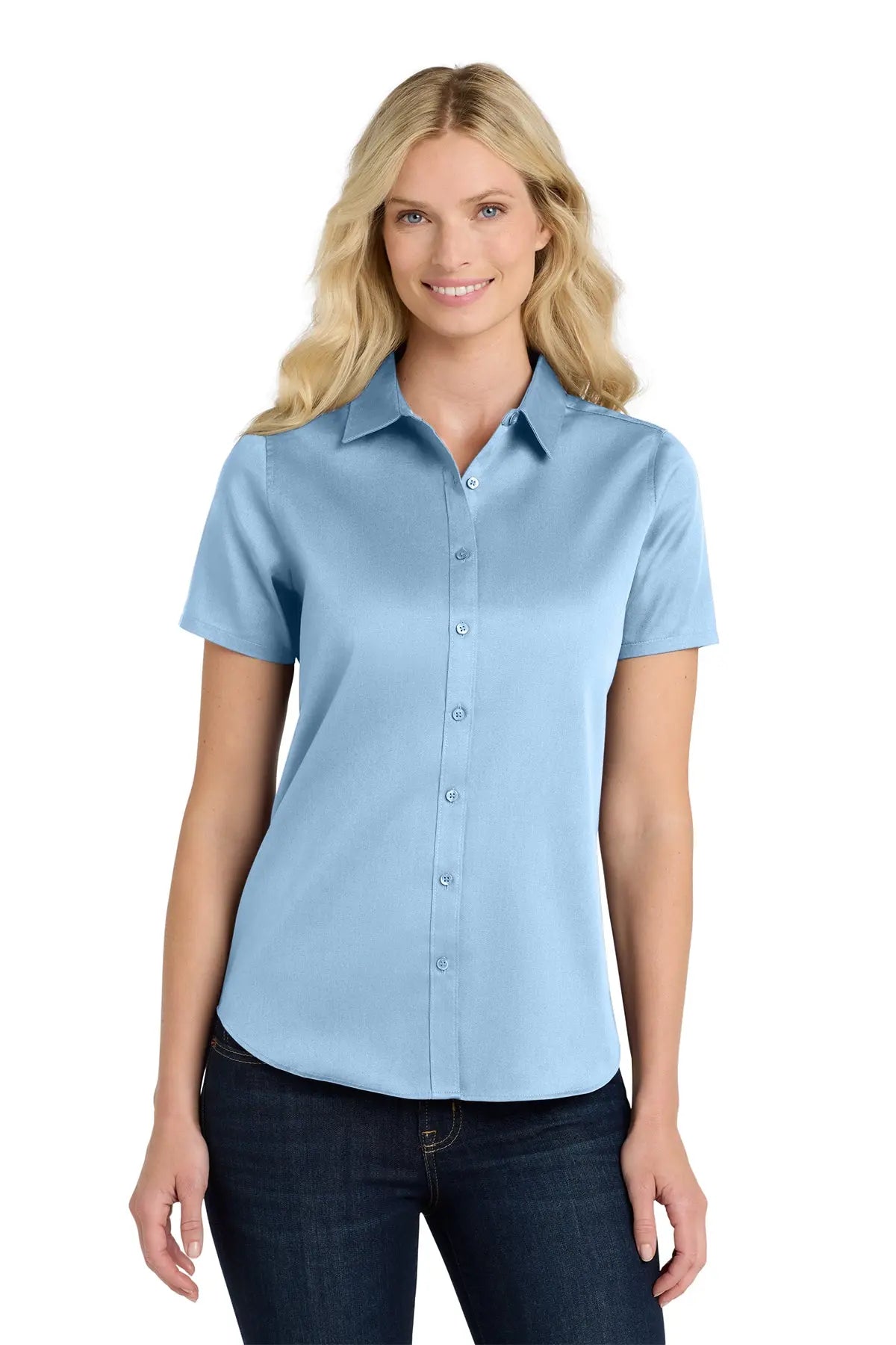 Port Authority® Women's Short Sleeve superPro React™ Twill Shirt #LW809