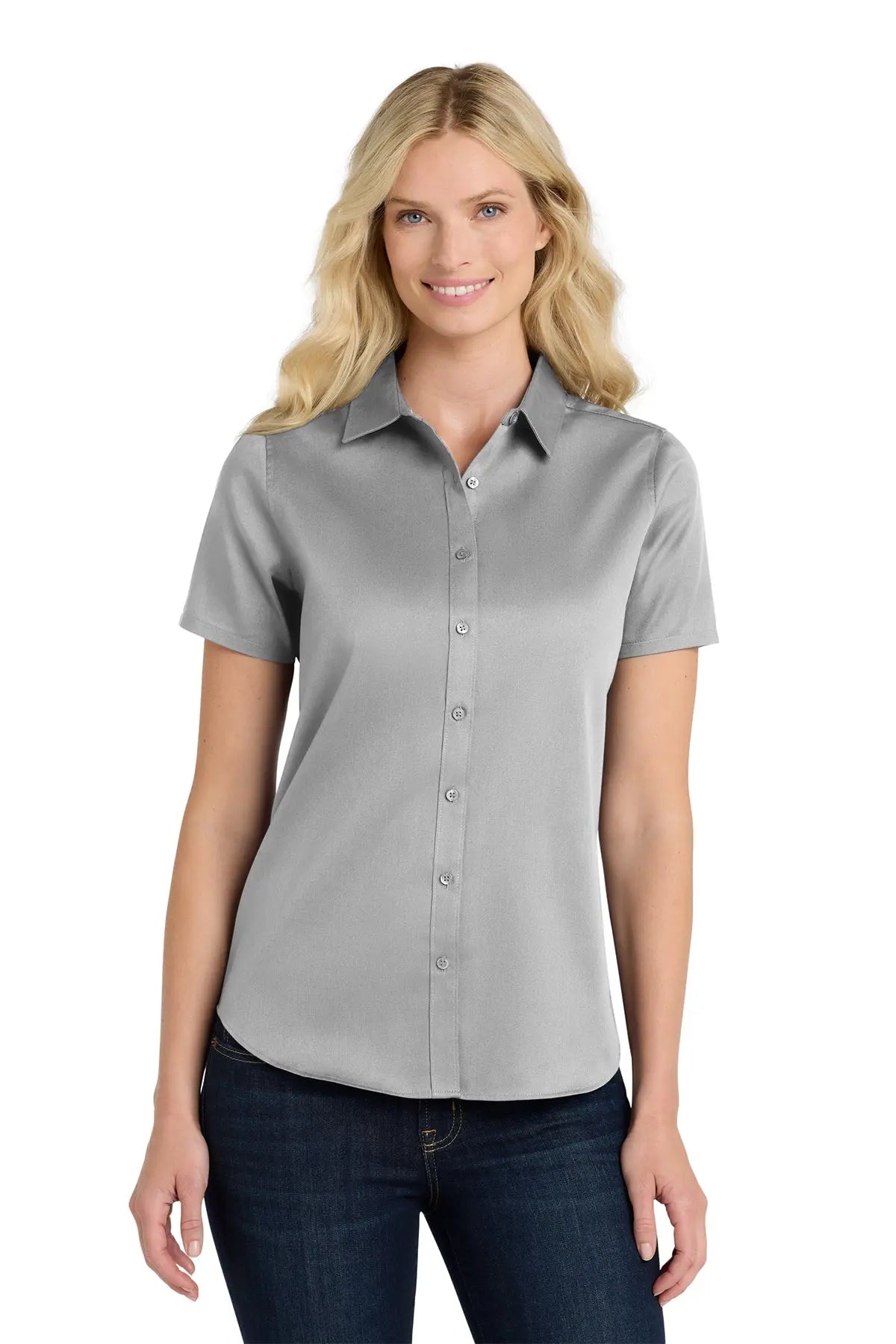 Port Authority® Women's Short Sleeve superPro React™ Twill Shirt #LW809
