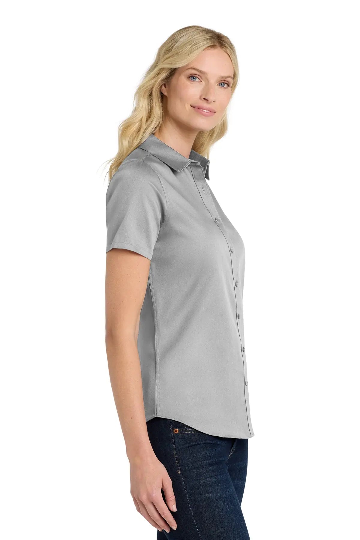 Port Authority® Women's Short Sleeve superPro React™ Twill Shirt #LW809