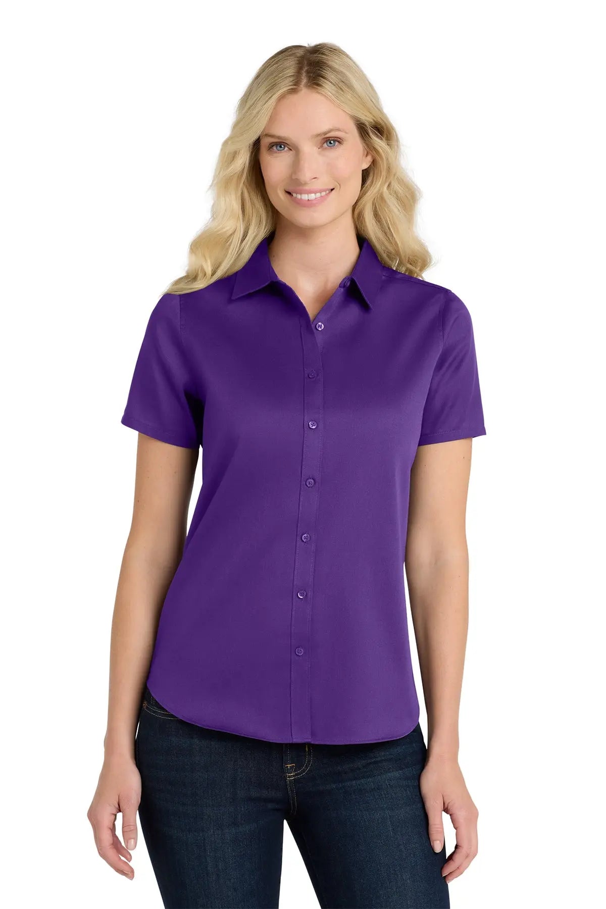 Port Authority® Women's Short Sleeve superPro React™ Twill Shirt #LW809