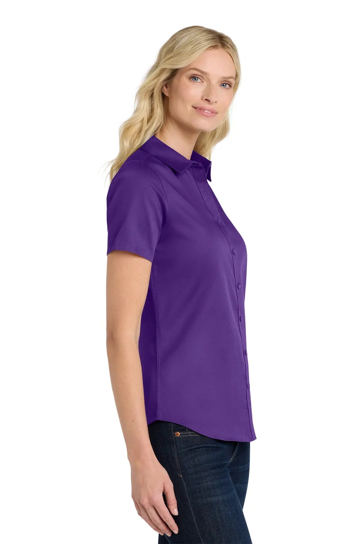 Port Authority® Women's Short Sleeve superPro React™ Twill Shirt #LW809