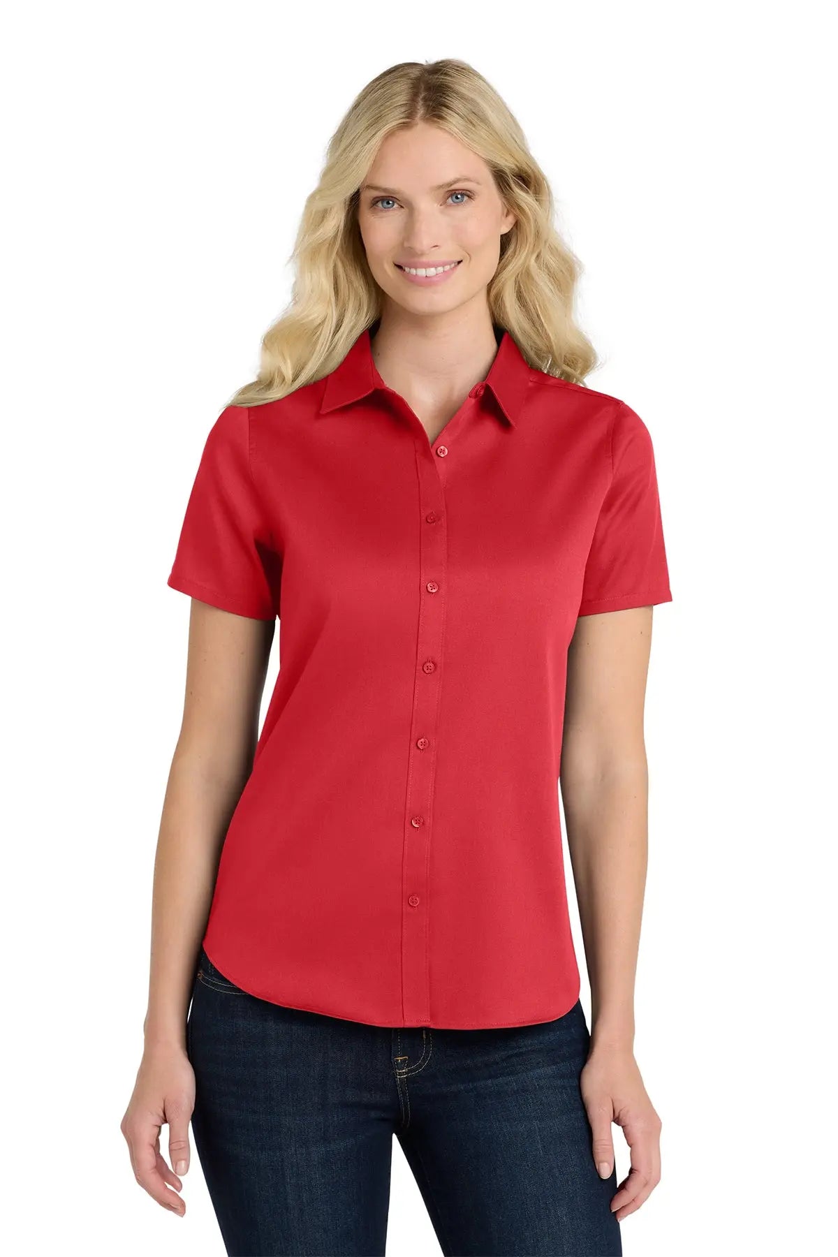 Port Authority® Women's Short Sleeve superPro React™ Twill Shirt #LW809