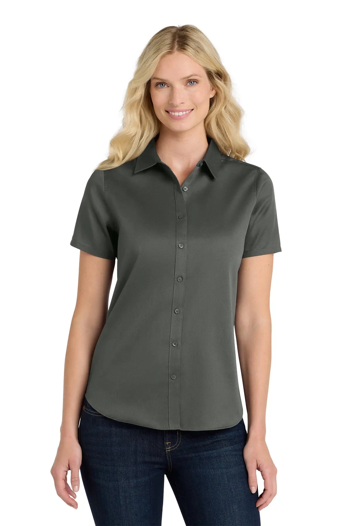 Port Authority® Women's Short Sleeve superPro React™ Twill Shirt #LW809