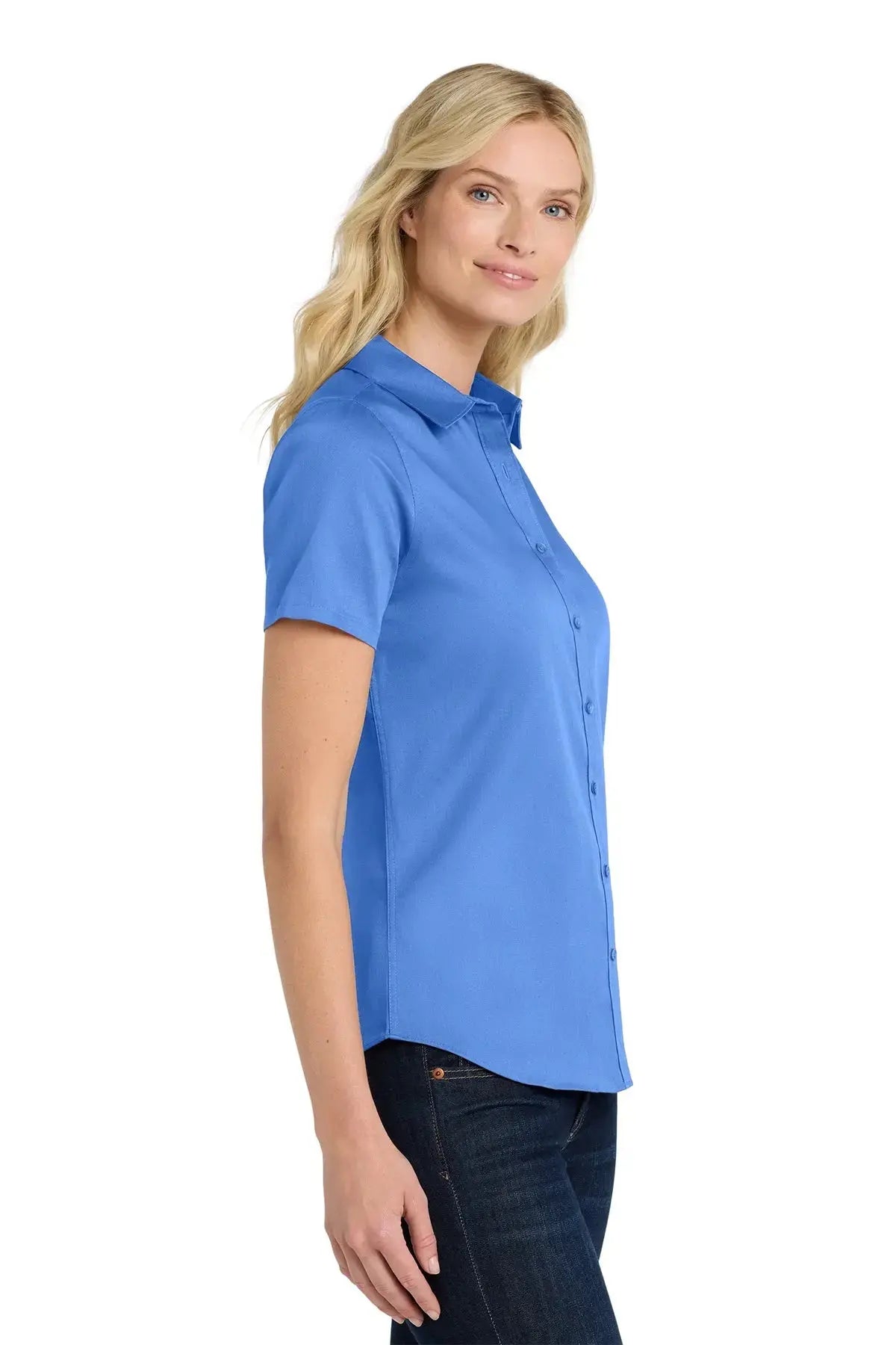 Port Authority® Women's Short Sleeve superPro React™ Twill Shirt #LW809 Game Over Merch