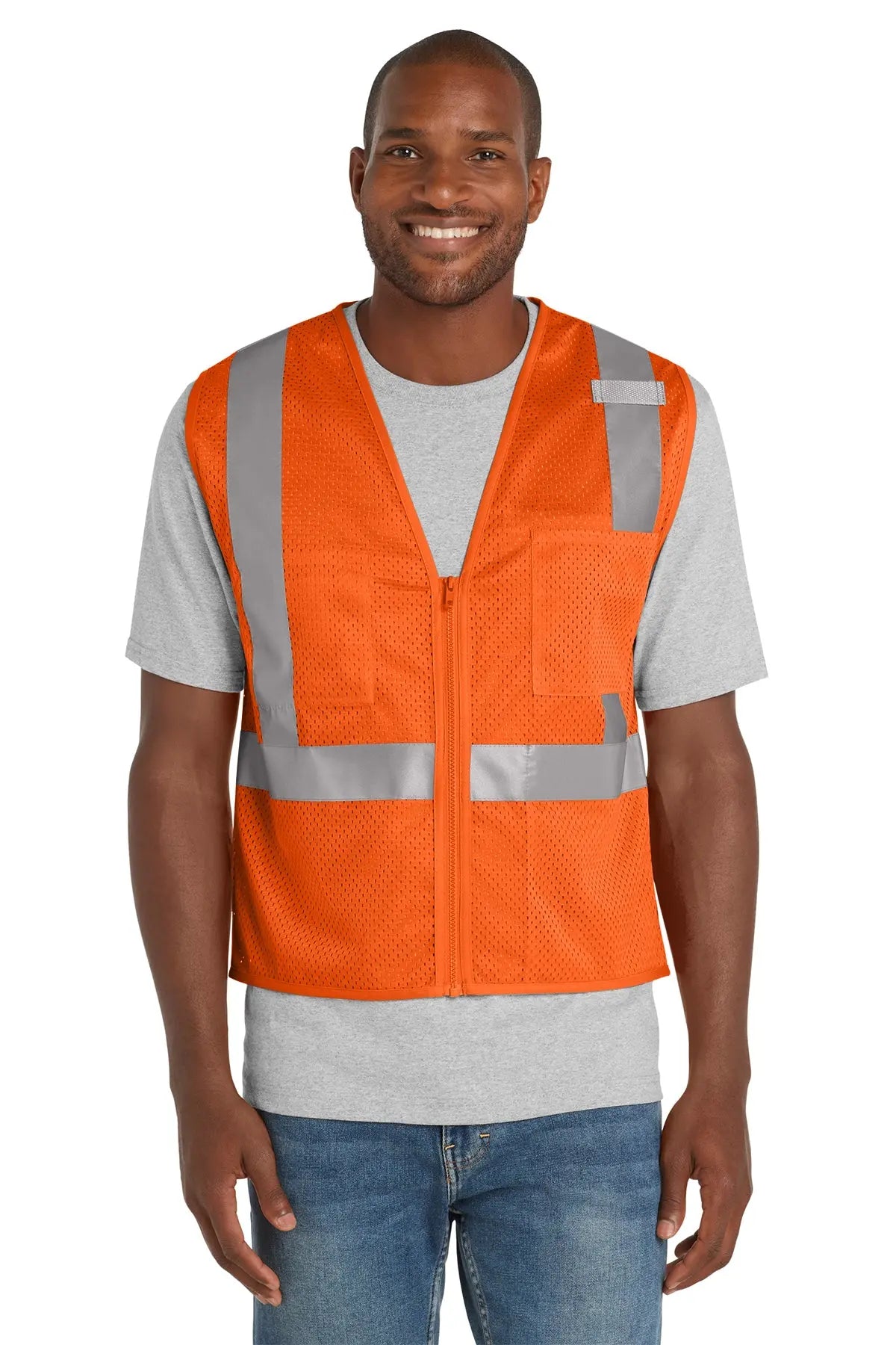CornerStone® ANSI 107 Class 2 Mesh Zippered Vest #CSV102