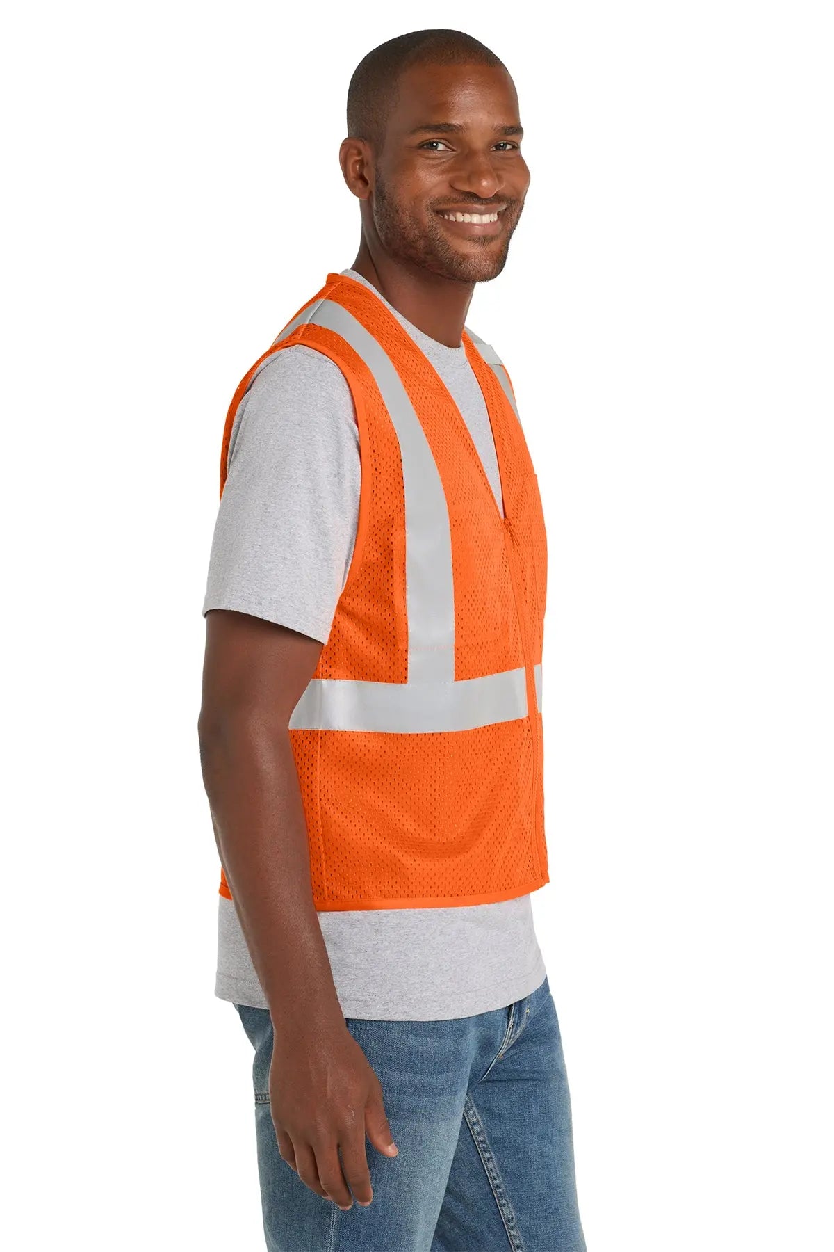 CornerStone® ANSI 107 Class 2 Mesh Zippered Vest #CSV102