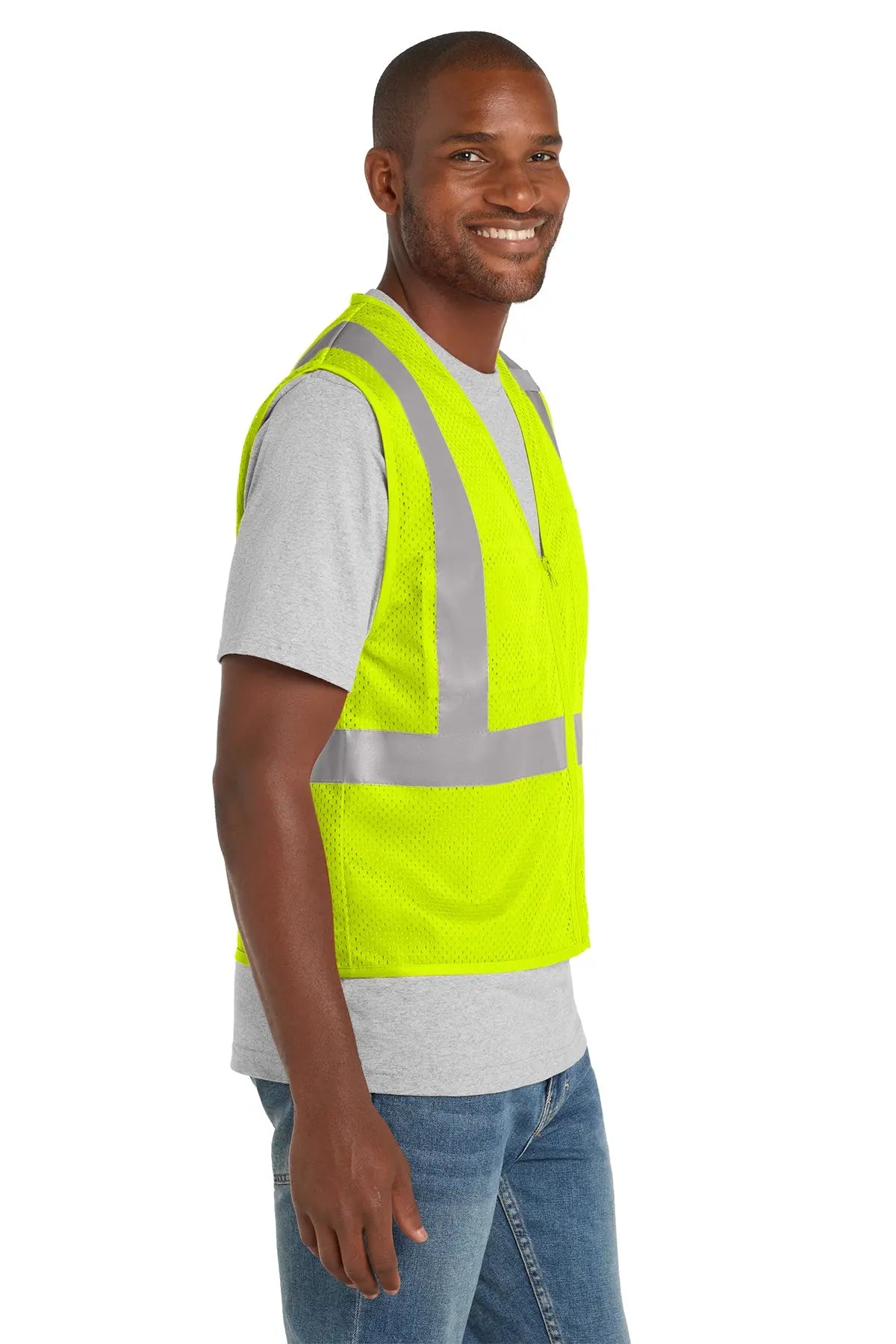 CornerStone® ANSI 107 Class 2 Mesh Zippered Vest #CSV102