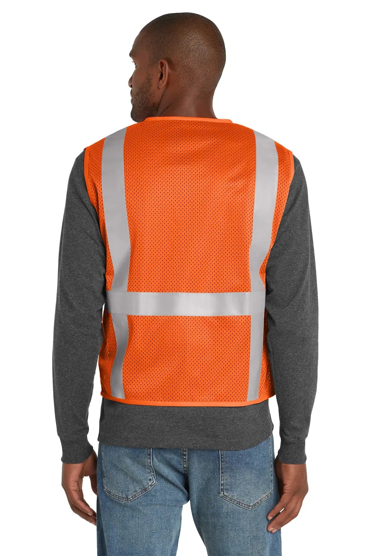 CornerStone® ANSI 107 Class 2 Mesh Six-Pocket Zippered Vest #CSV104