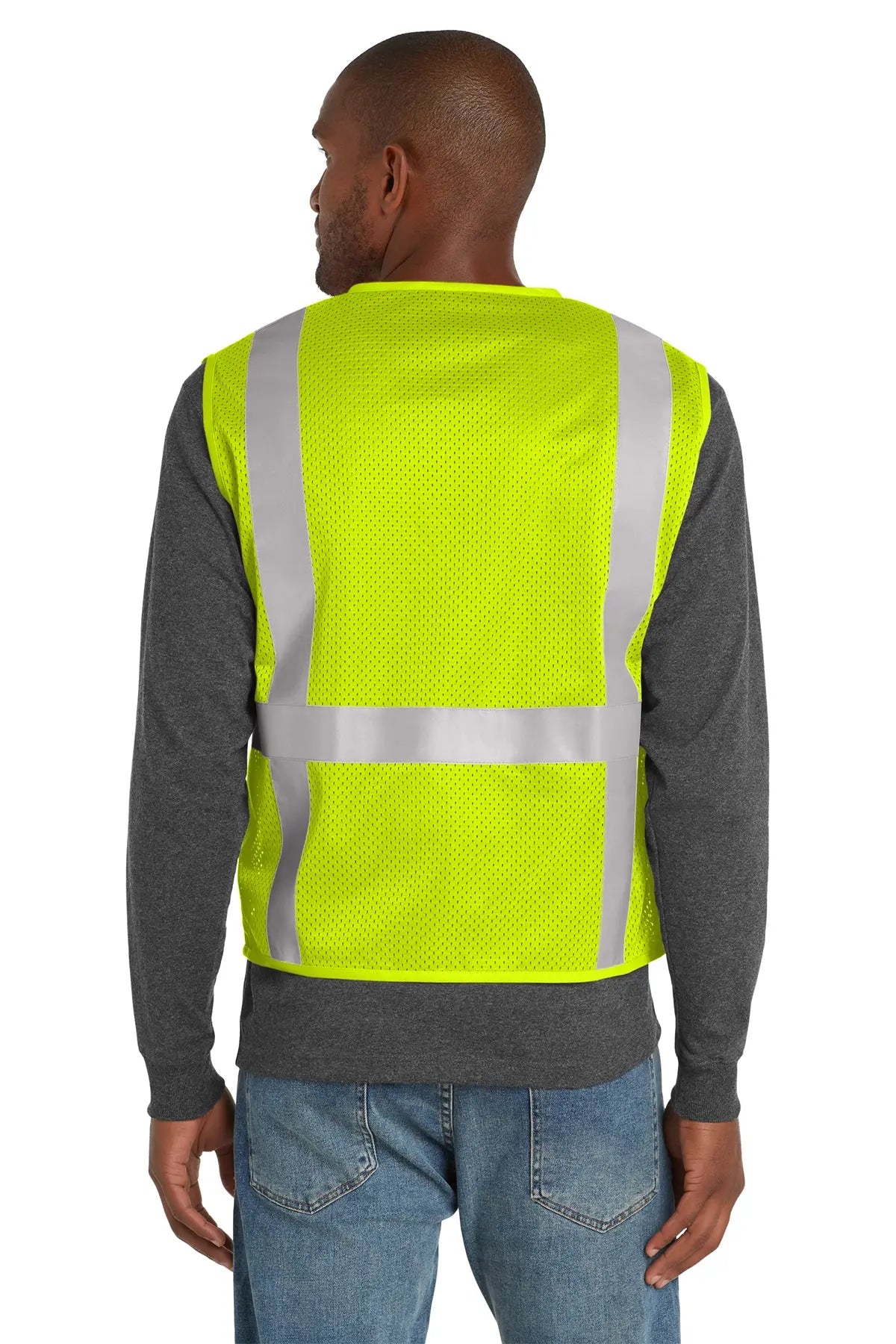 CornerStone® ANSI 107 Class 2 Mesh Six-Pocket Zippered Vest #CSV104