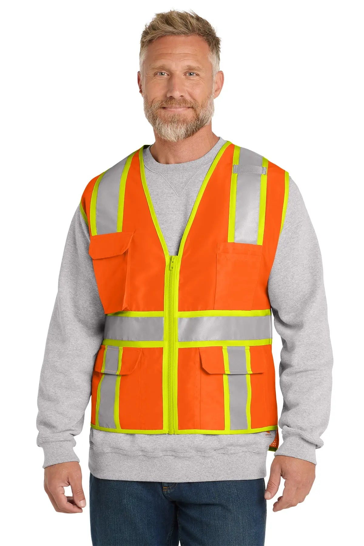 CornerStone® ANSI 107 Class 2 Surveyor Zippered Two-Tone Vest #CSV105