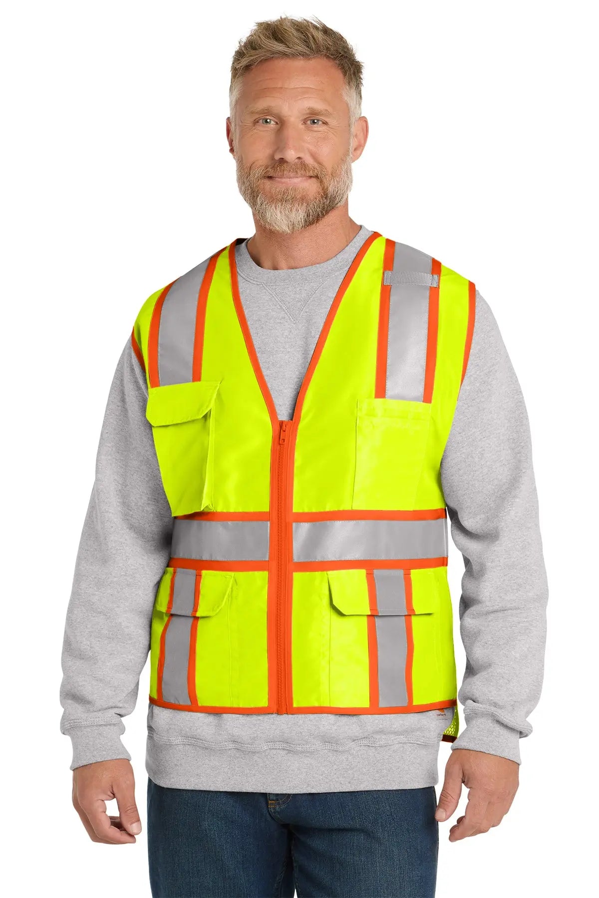 CornerStone® ANSI 107 Class 2 Surveyor Zippered Two-Tone Vest #CSV105