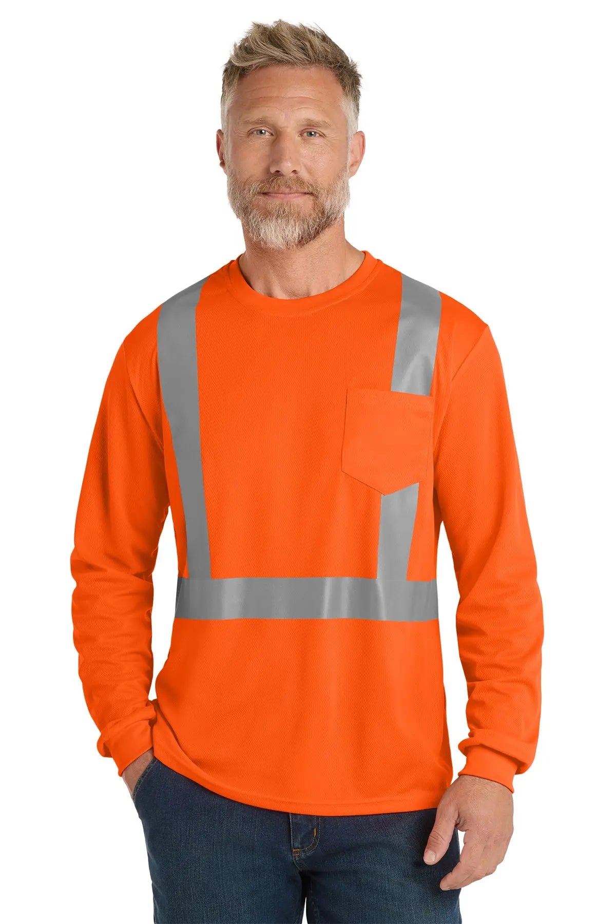 CornerStone® ANSI 107 Class 2 Mesh Long Sleeve Tee #CS201 Game Over Merch