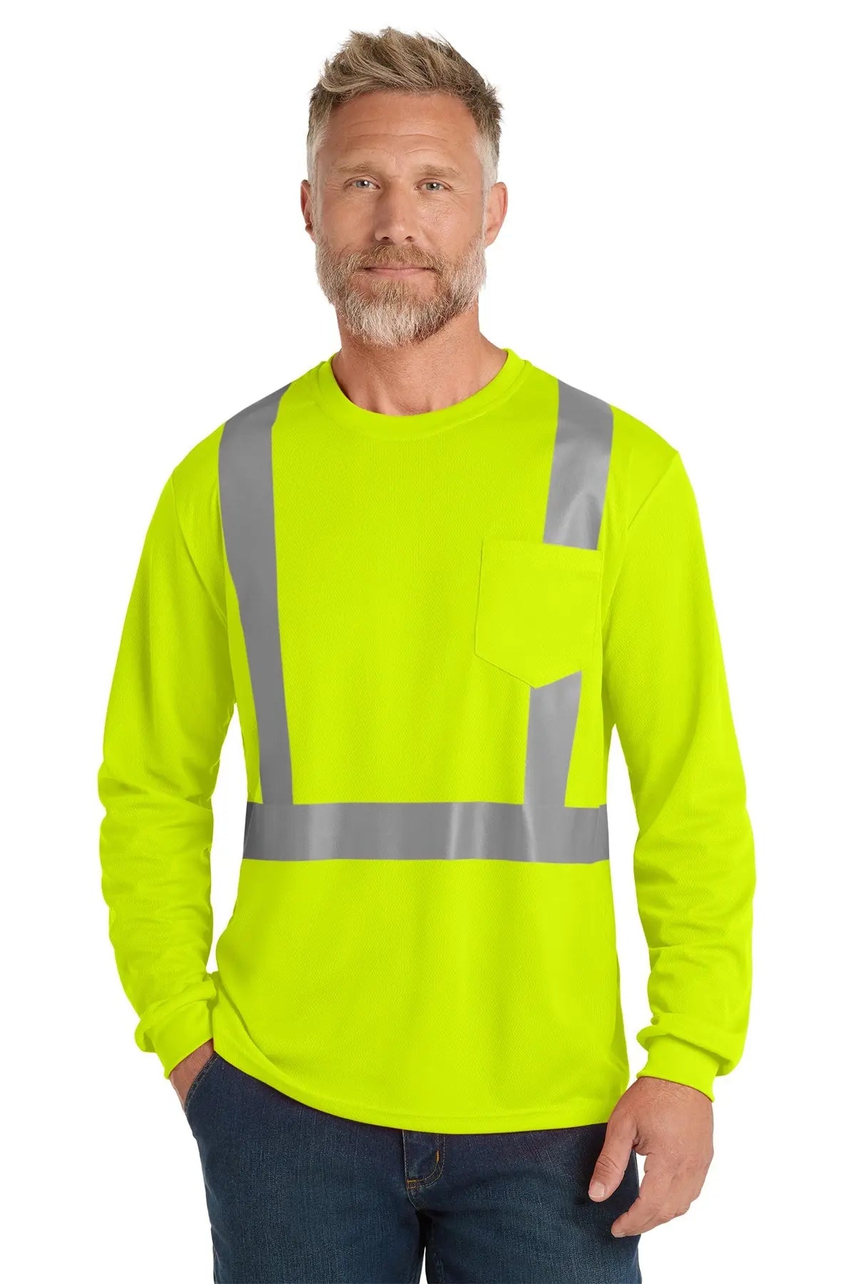 CornerStone® ANSI 107 Class 2 Mesh Long Sleeve Tee #CS201 Game Over Merch