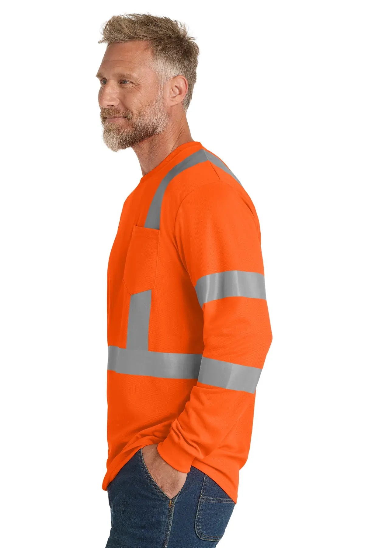 CornerStone® ANSI 107 Class 3 Mesh Long Sleeve Tee #CS203 Game Over Merch