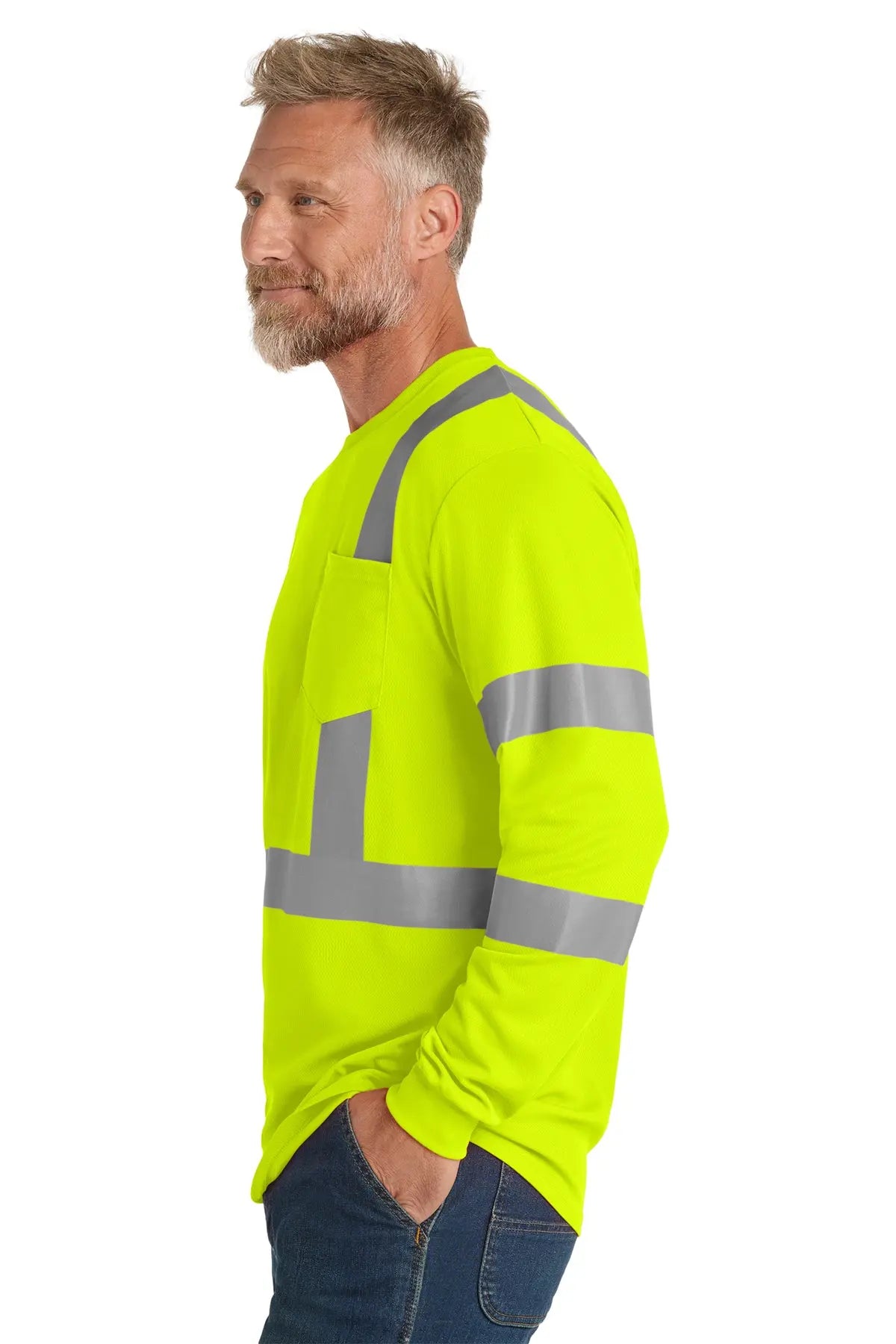 CornerStone® ANSI 107 Class 3 Mesh Long Sleeve Tee #CS203 Game Over Merch