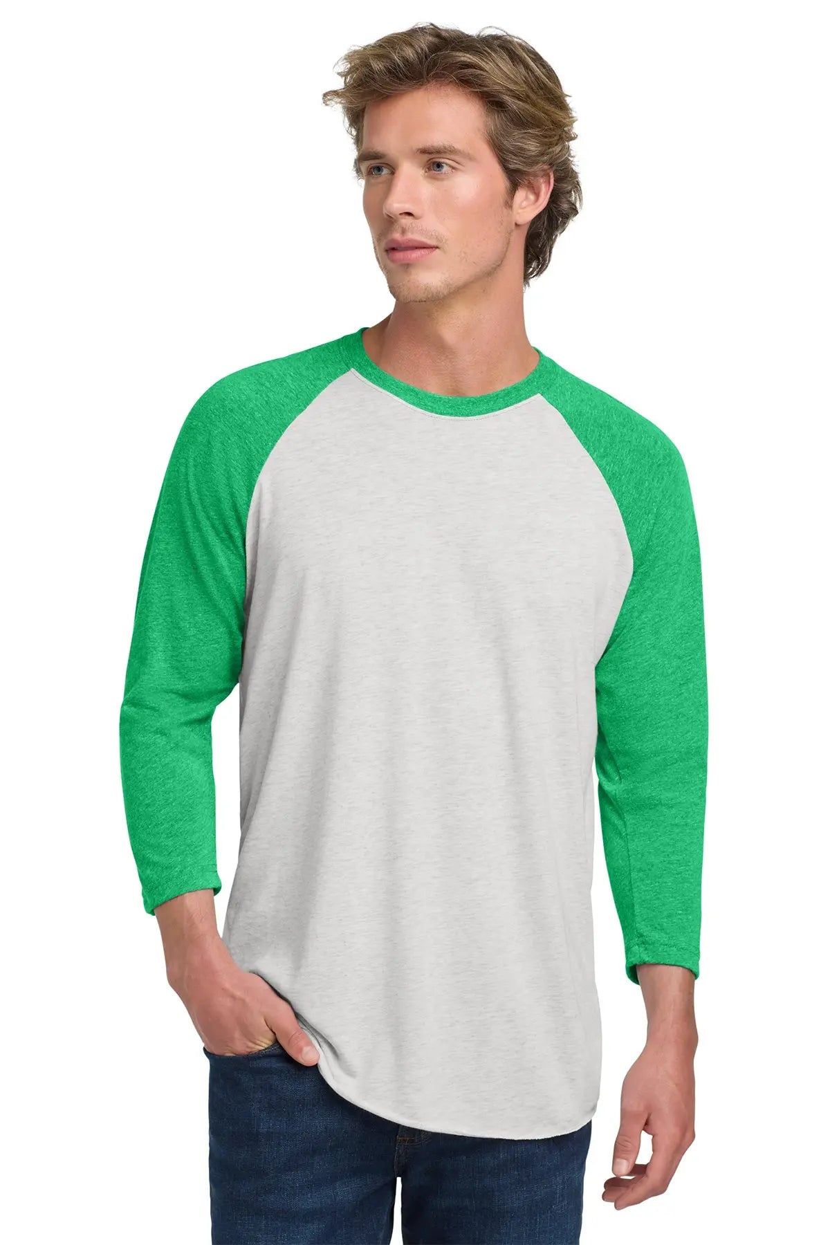 Next Level Apparel® Adult Tri-Blend 3/4-Sleeve Raglan Tee #NL6051