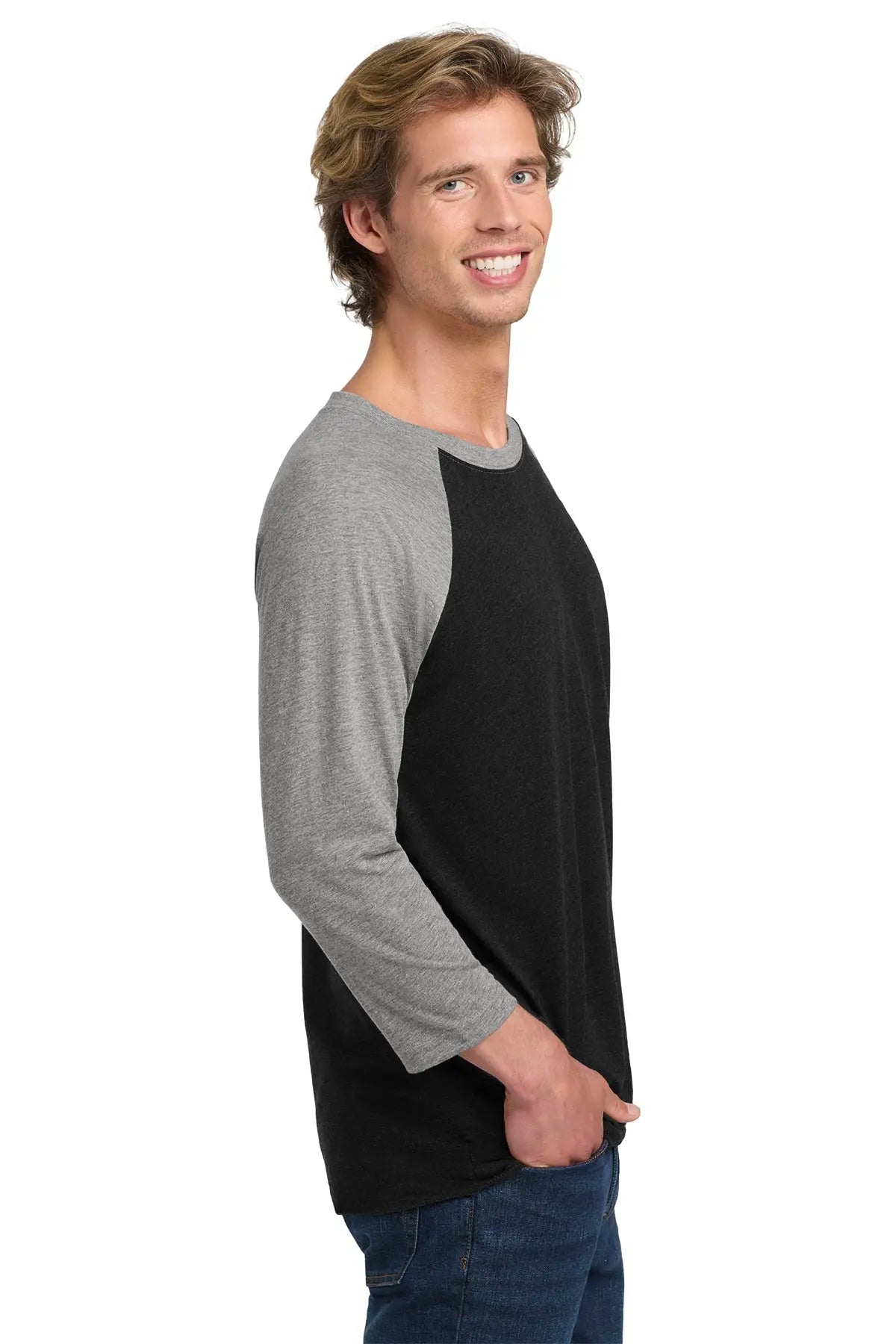 Next Level Apparel® Adult Tri-Blend 3/4-Sleeve Raglan Tee #NL6051