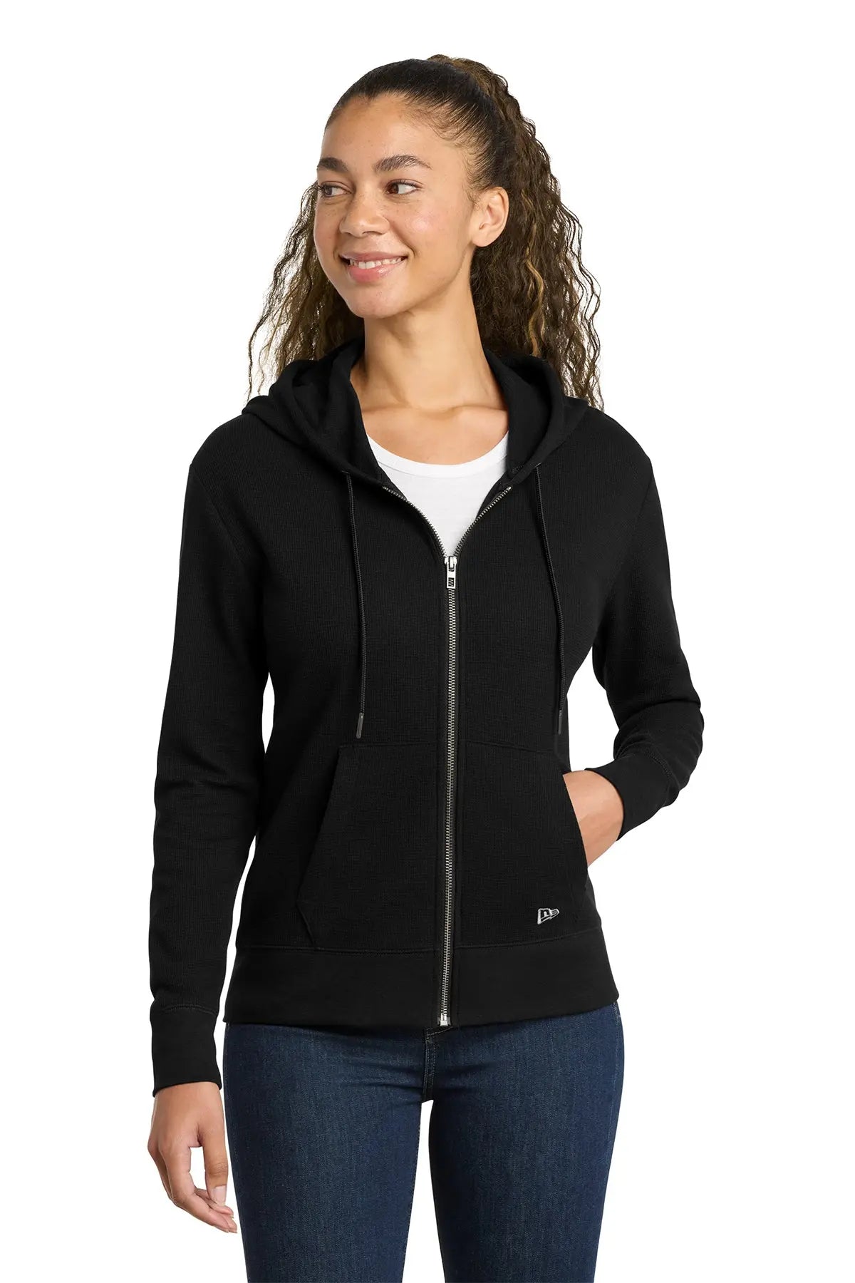 New Era® Women's Thermal Full-Zip Hoodie #LNEA141