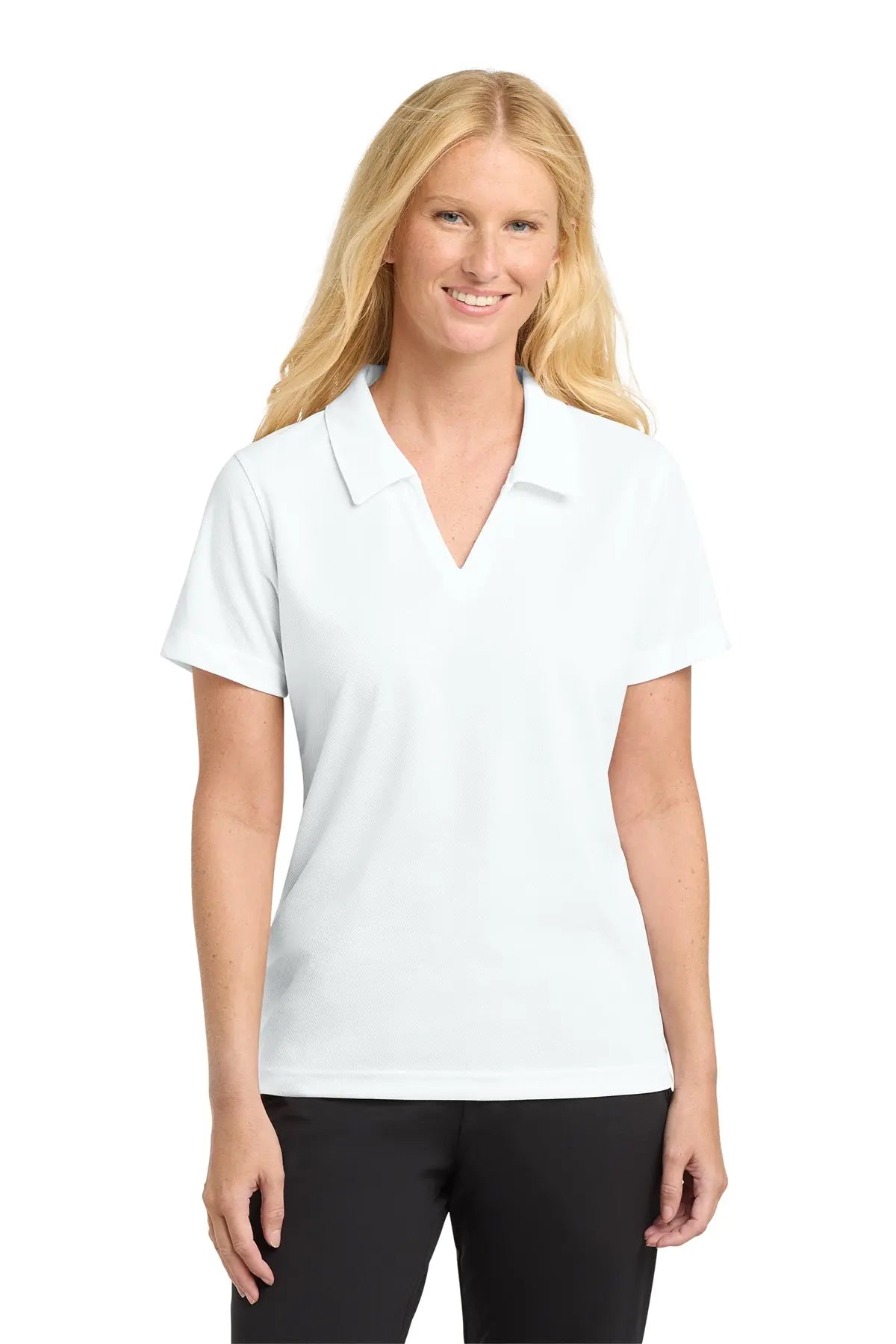 Sport-Tek® Women's Dri-Mesh® V-Neck Polo #L469Game Over Merch