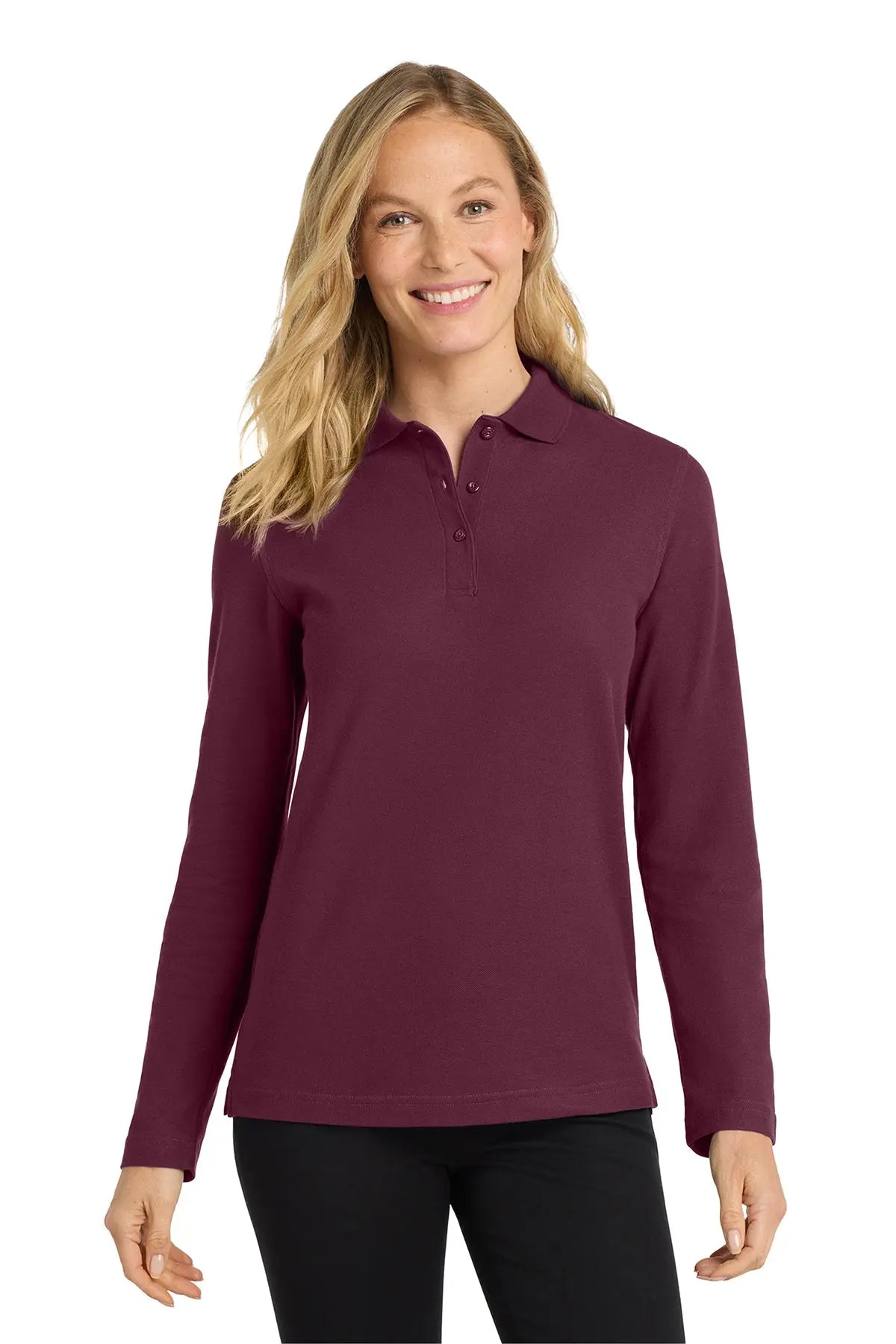 Port Authority® Women's Silk Touch™ Long Sleeve Polo #L500LSGame Over Merch
